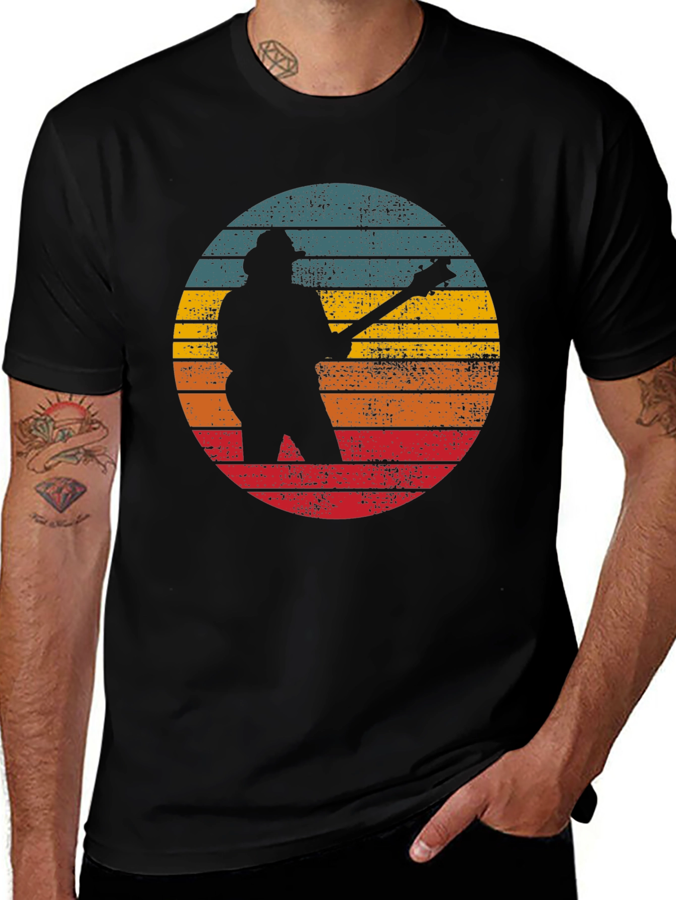 Variant 25 of Retro Firefighter Sunset Graphic T-Shirt