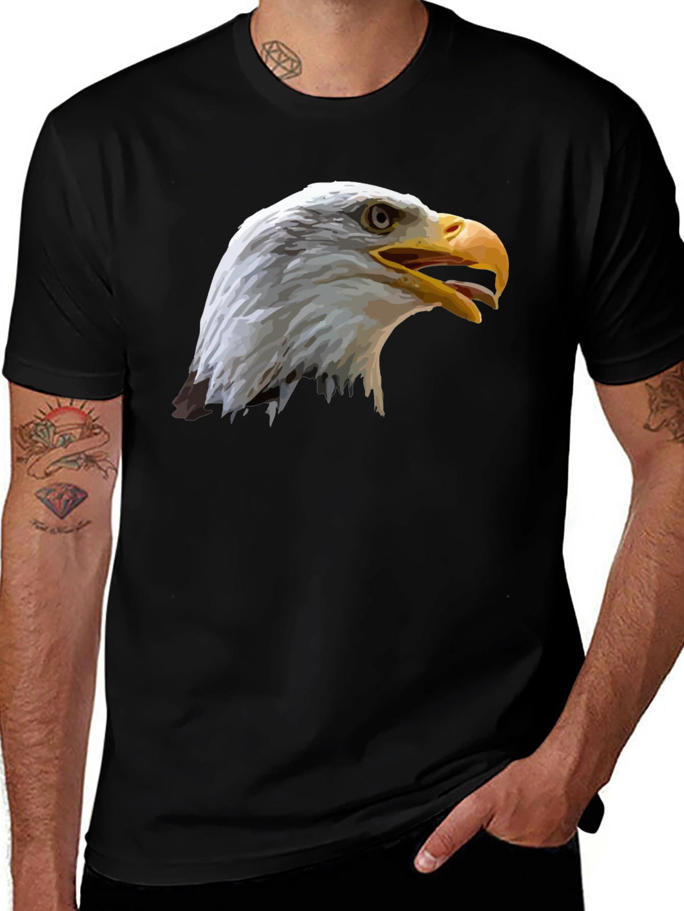 Variant 12 of Eagle Graphic Black T-Shirt
