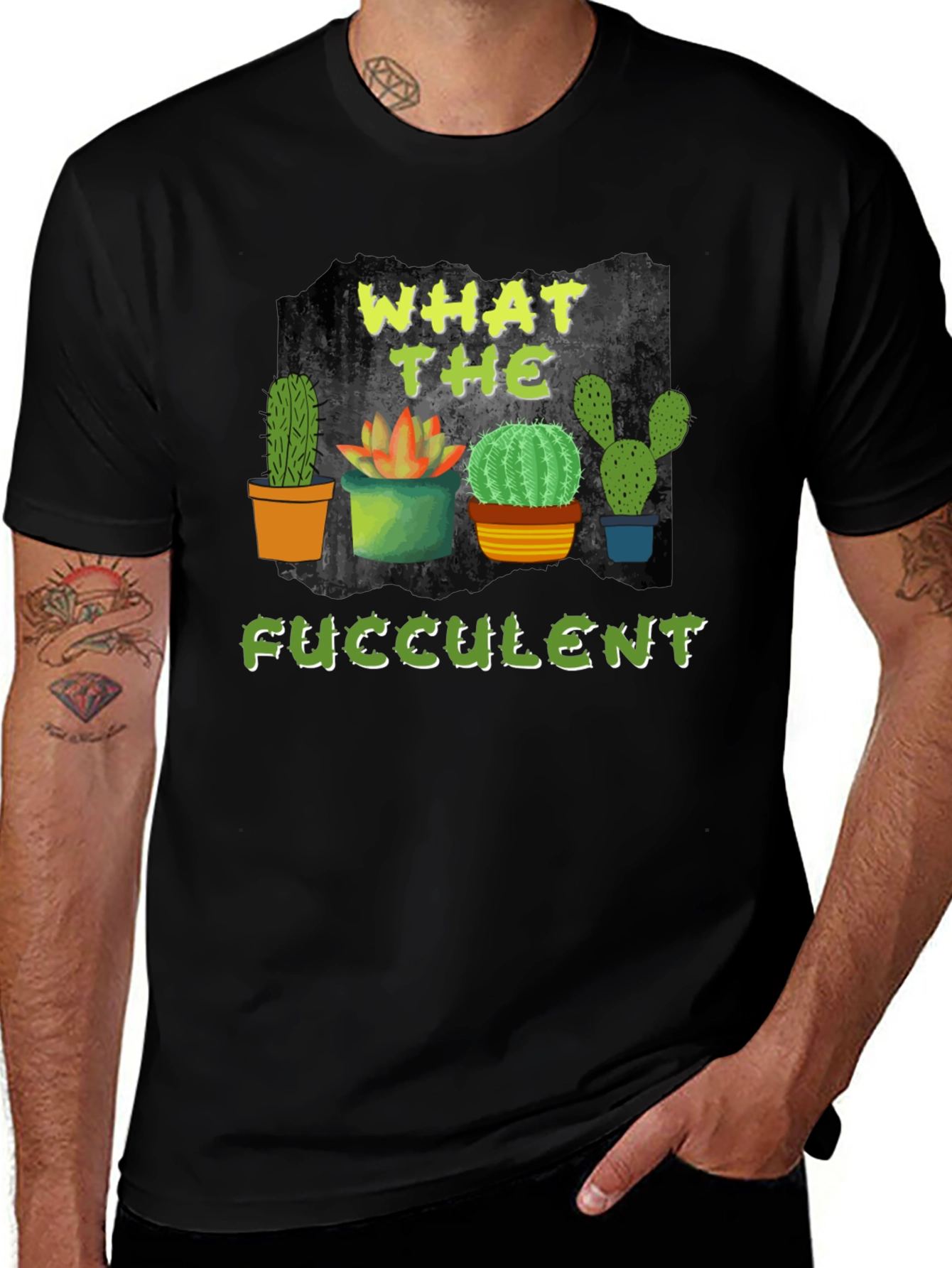 Variant 9 of What The Fucculent Cactus T-Shirt