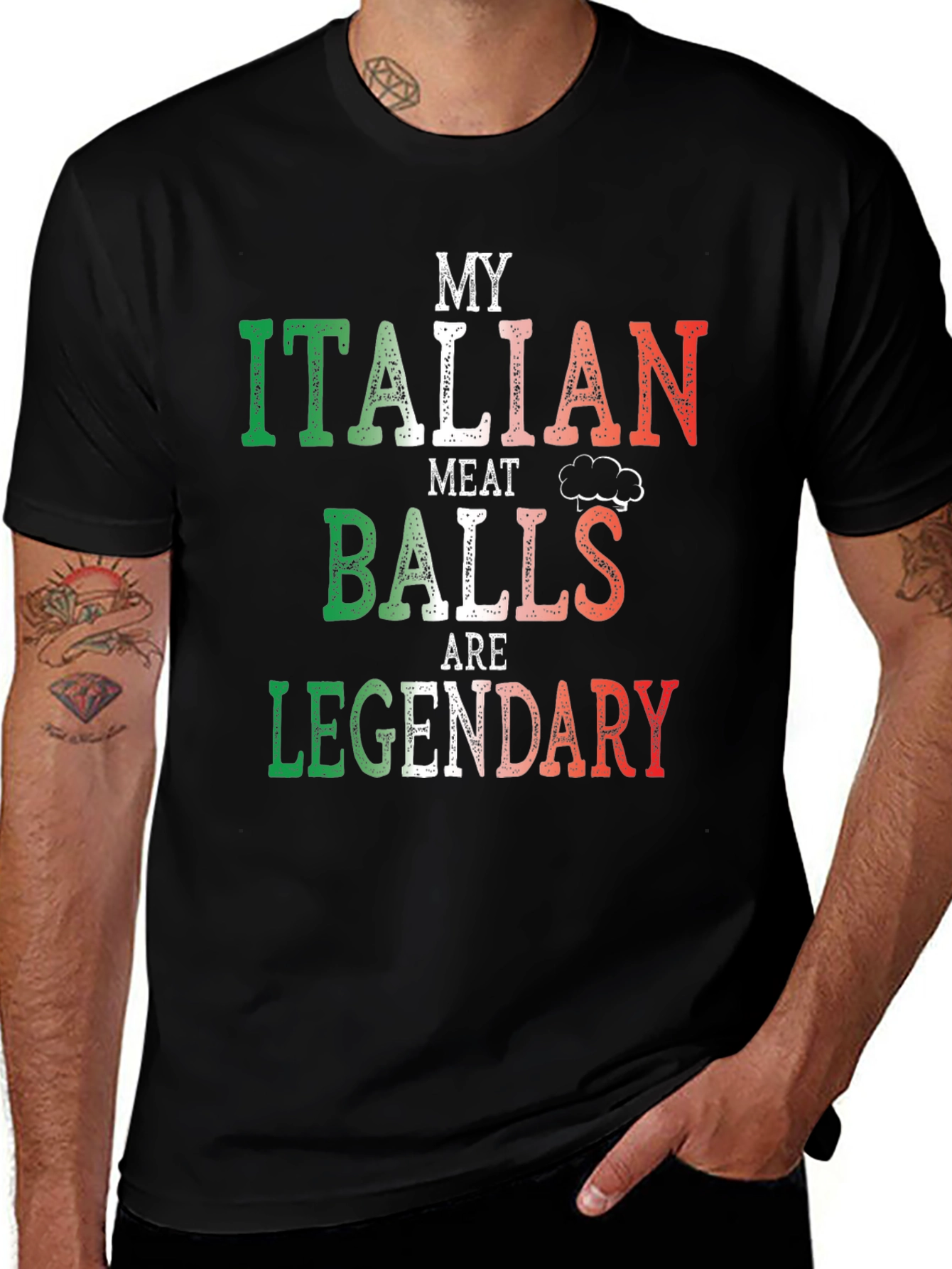 Italian Meatballs T-Shirt - Legendary Funny Foodie Tee