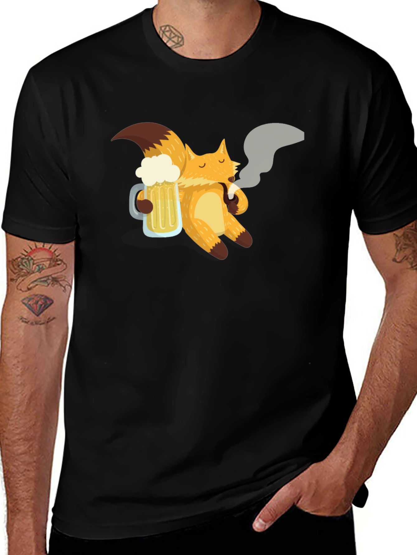 Variant 18 of Cool Fox Beer T-Shirt - Soft & Stylish