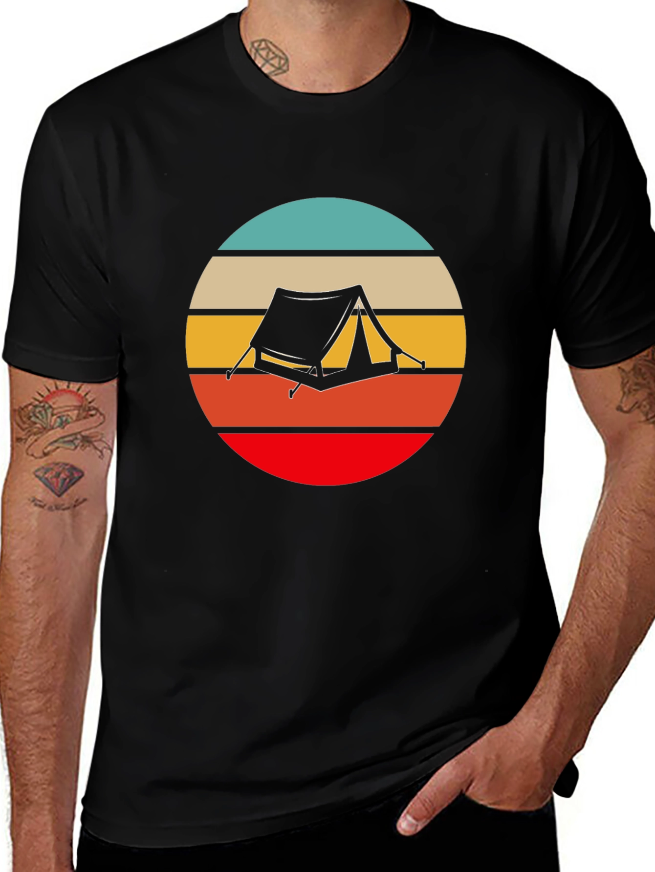 Variant 28 of Retro Camping Tent T-Shirt