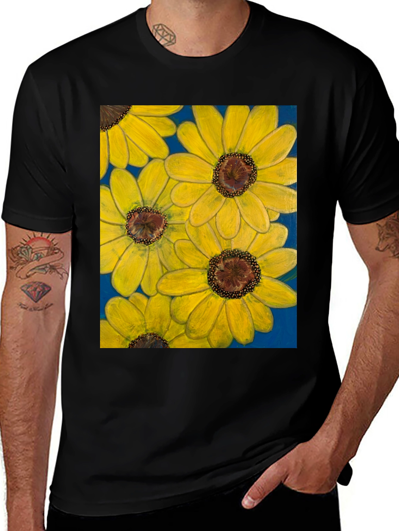 Variant 12 of Sunflower Floral Print T-Shirt