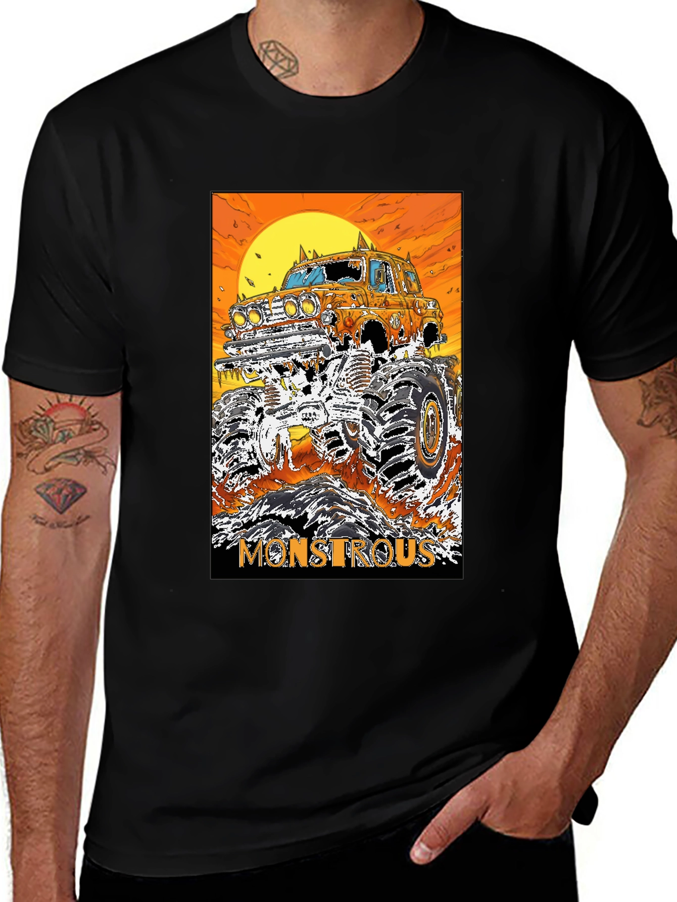 Variant 15 of Monstrous Graphic Tee - Monster Truck T-Shirt