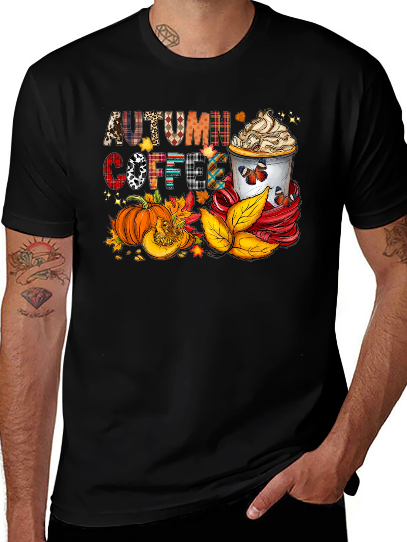 Variant 7 of Autumn Coffee Graphic T-Shirt