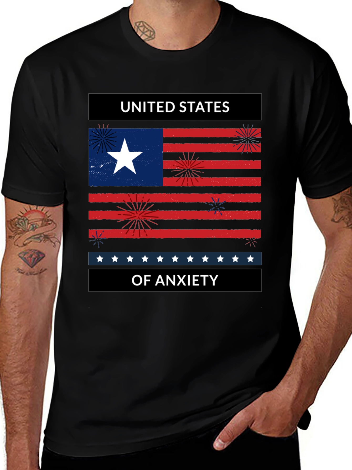 Variant 11 of United States of Anxiety Graphic T-Shirt
