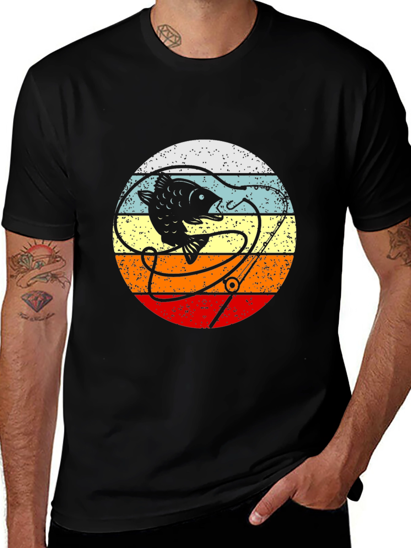 Variant 21 of Retro Fish T-Shirt - Fishing Gift