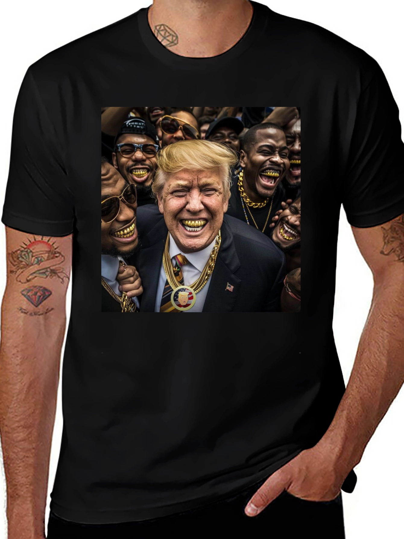 Variant 5 of Trump Gold Teeth T-Shirt