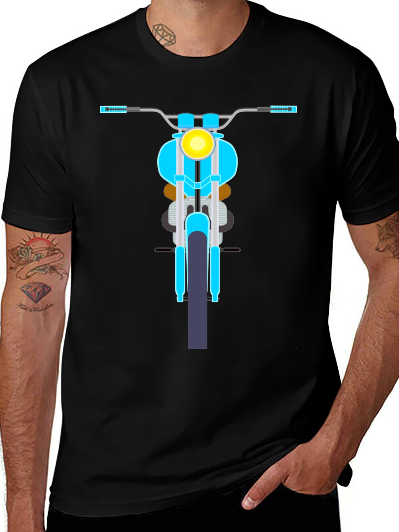 Motorcycle Graphic T-Shirt - Cool Bike Design