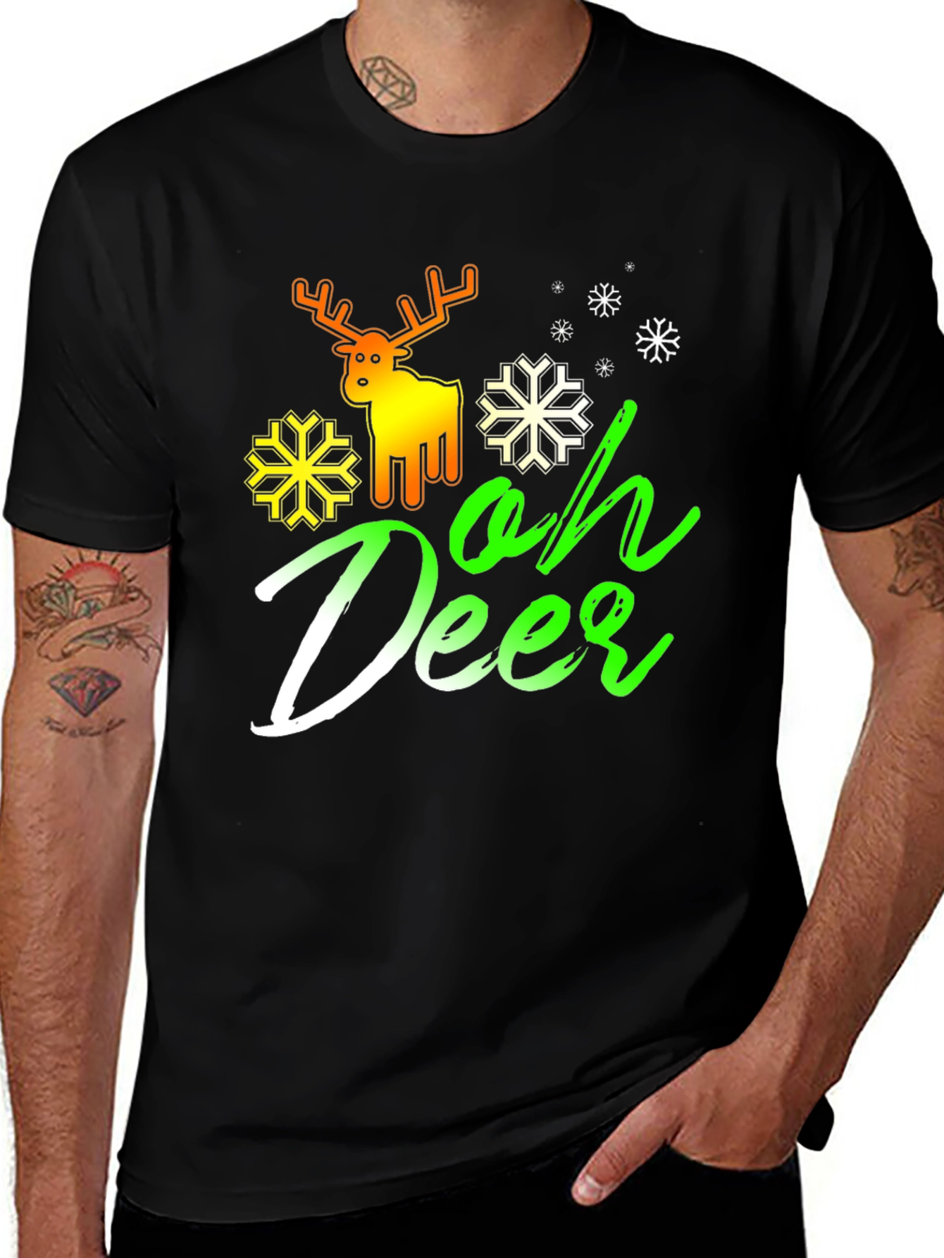 Oh Deer! Festive Graphic Tee - Holiday Cheer