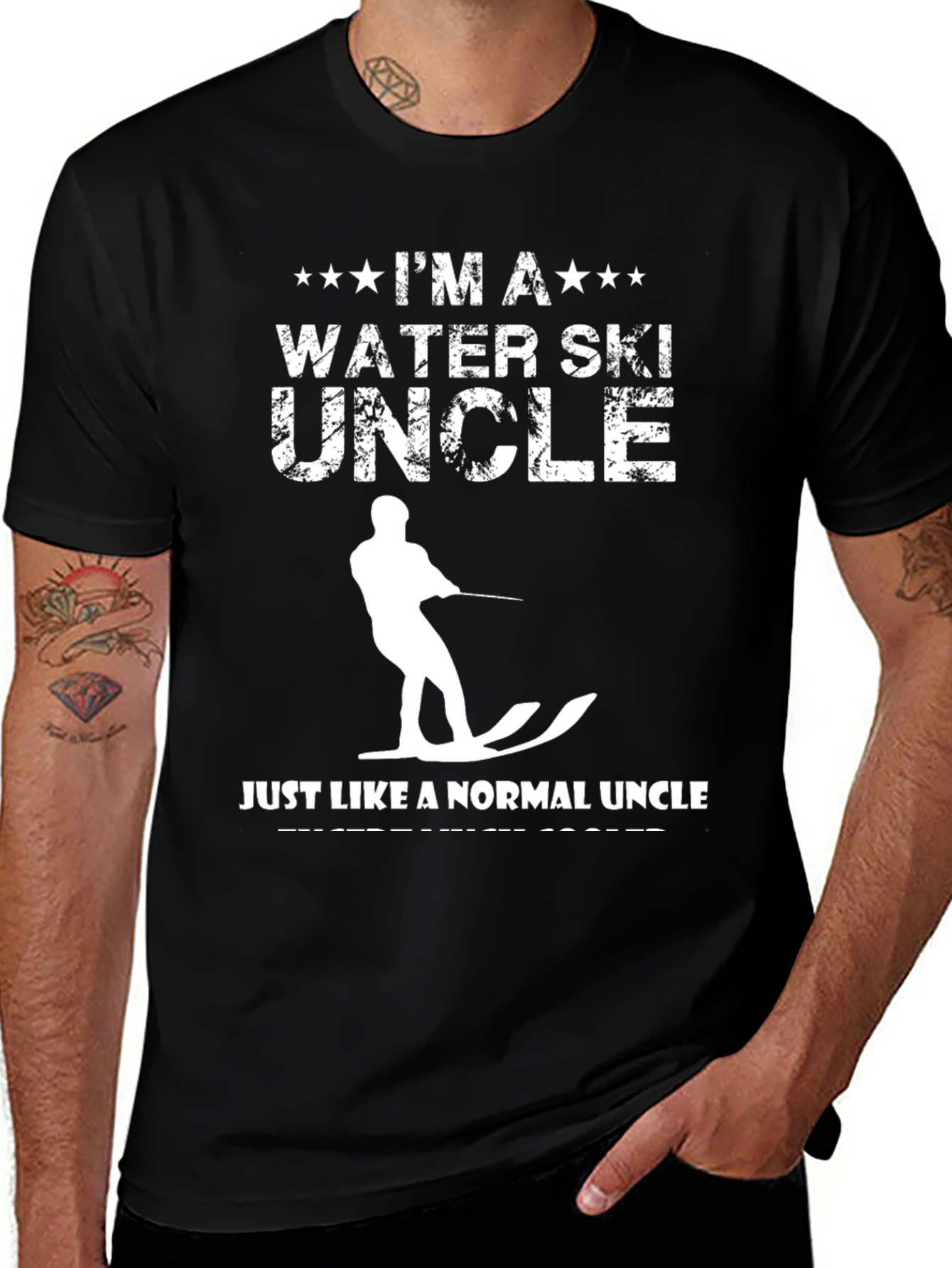 Variant 5 of Water Ski Uncle Graphic Tee - Fun Summer Gift