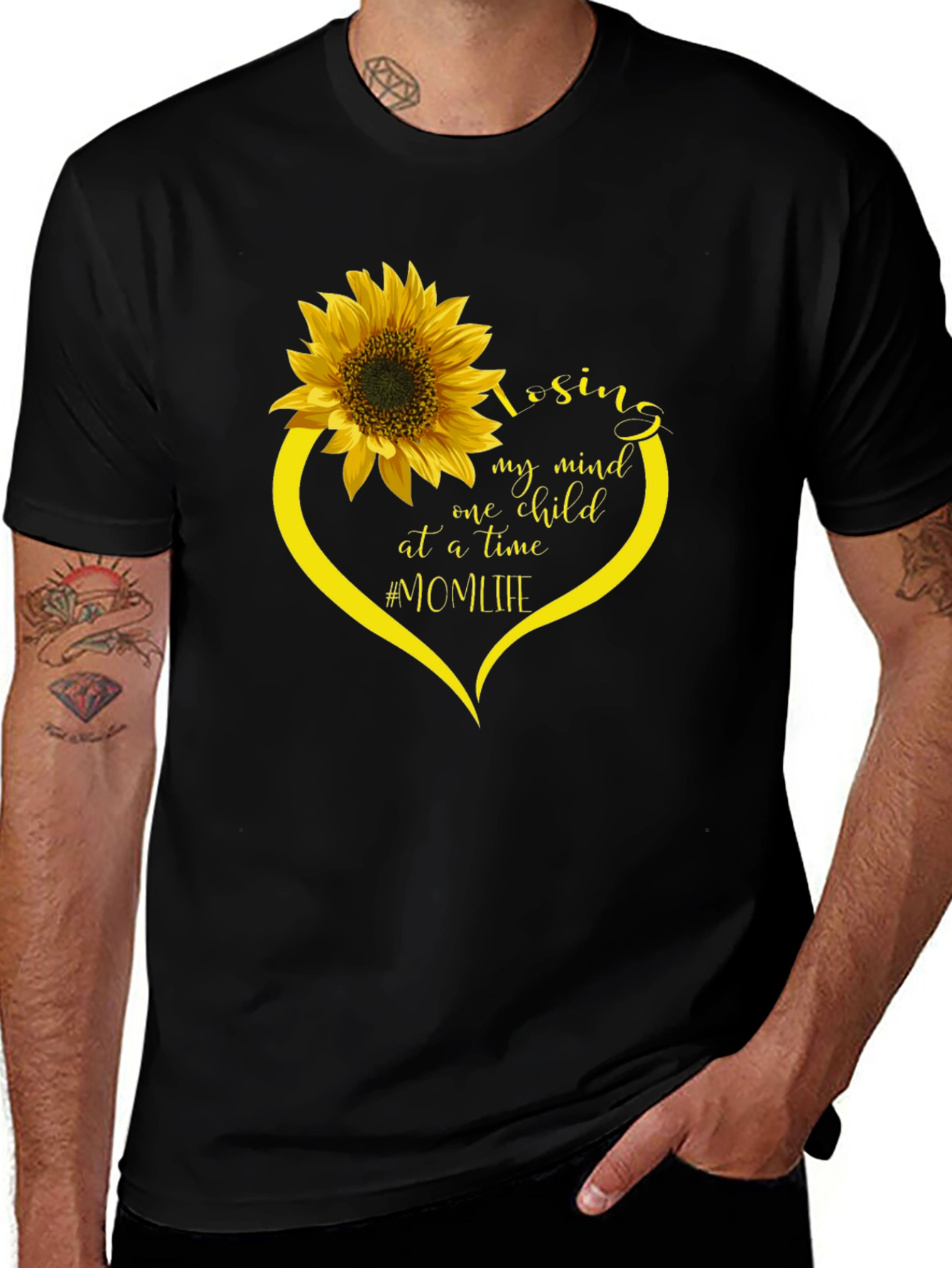 Variant 26 of Mom Life Sunflower Graphic Tee