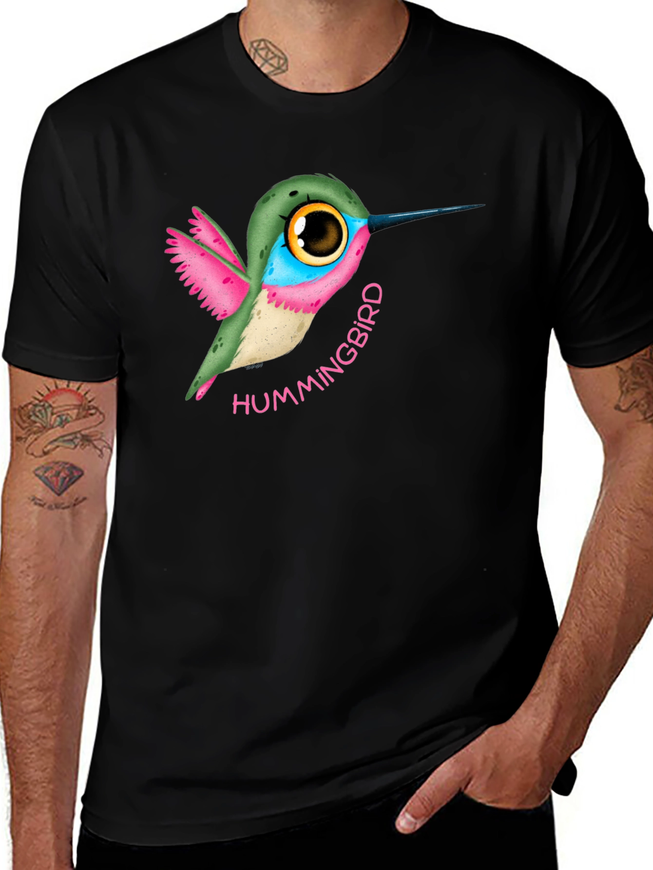 Variant 25 of Hummingbird Graphic Tee - Unique Bird Design!