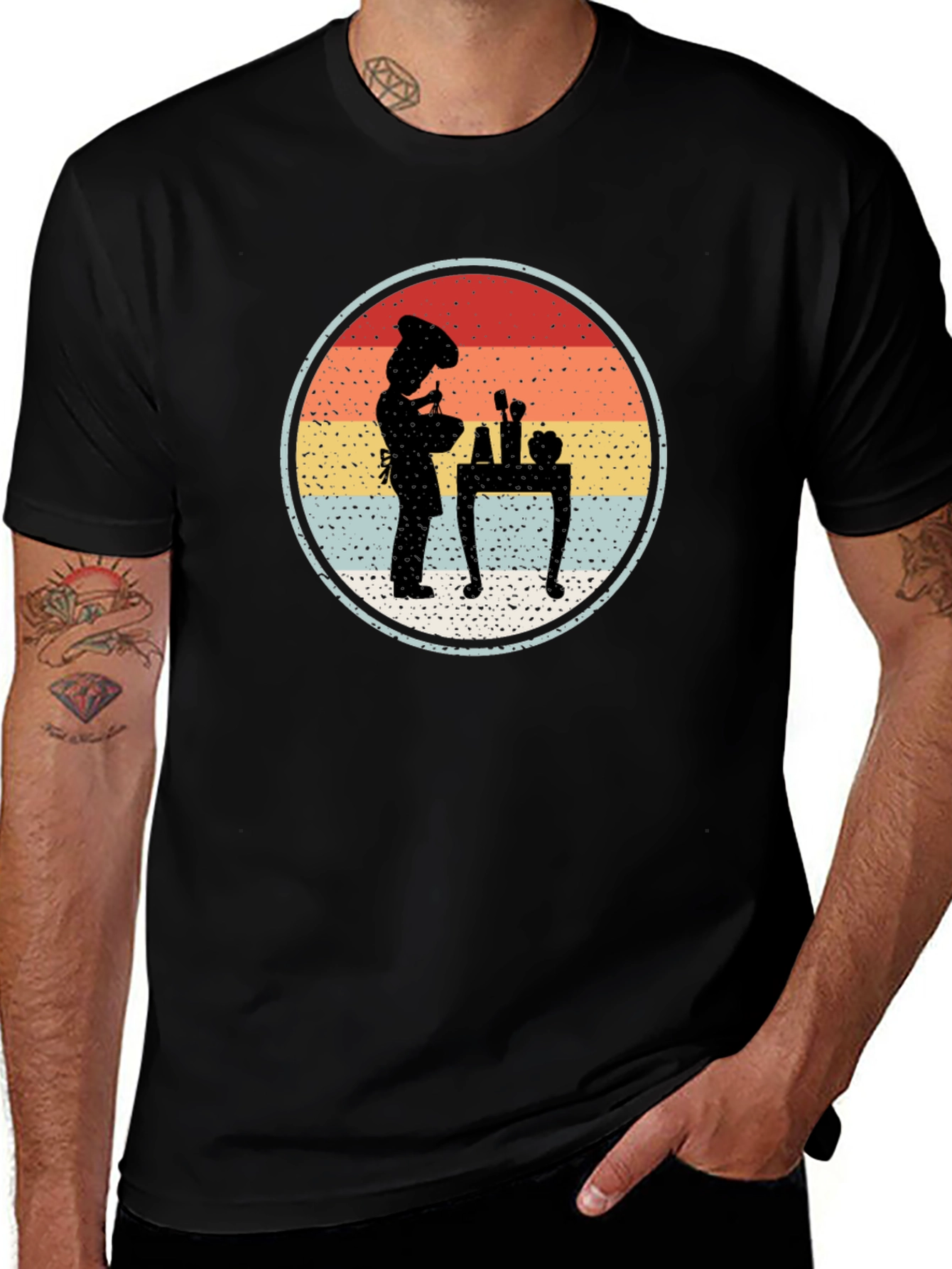 Variant 24 of Retro Chef T-Shirt - Vintage Style Cooking Tee