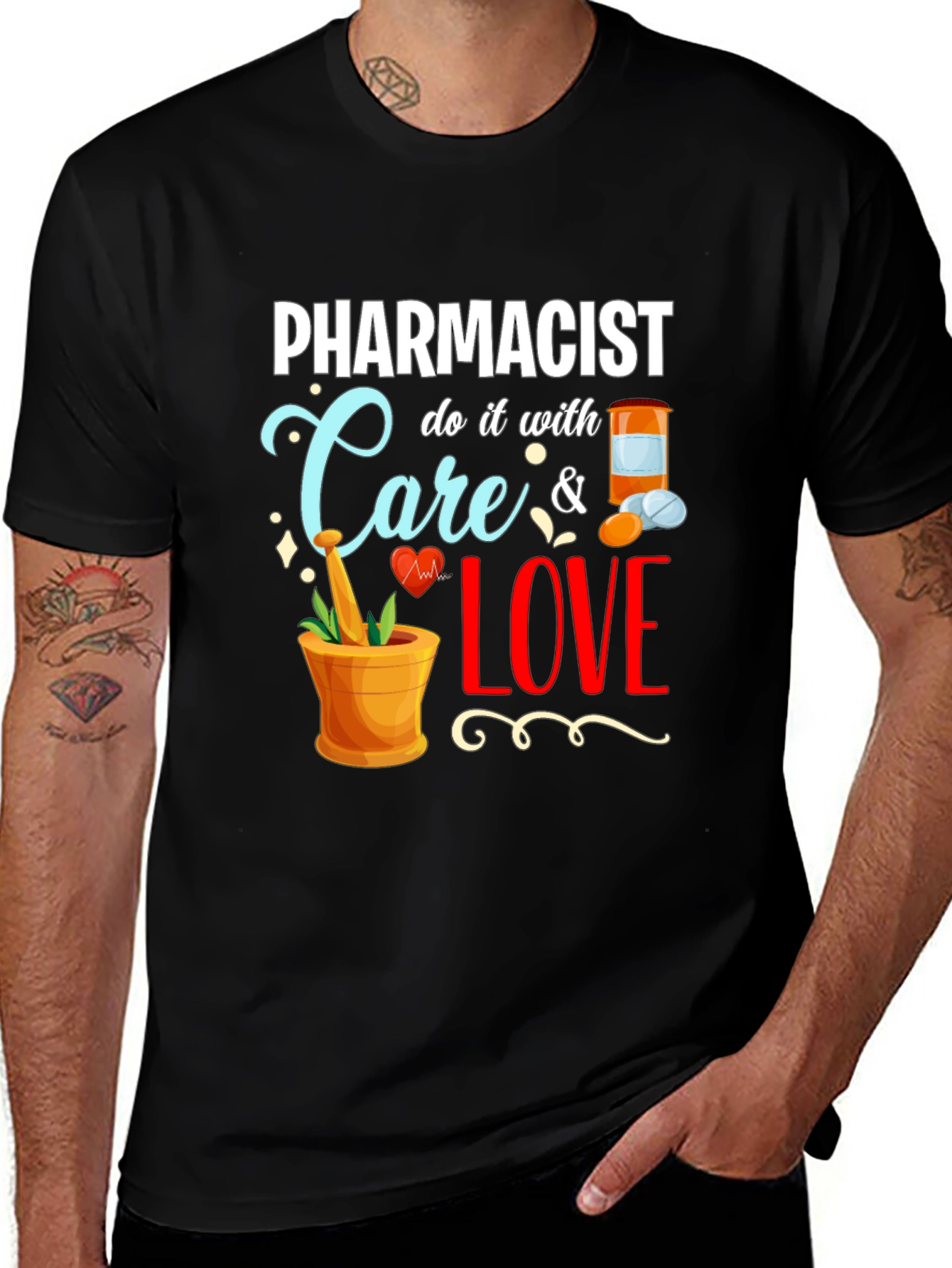 Pharmacist Care & Love T-Shirt