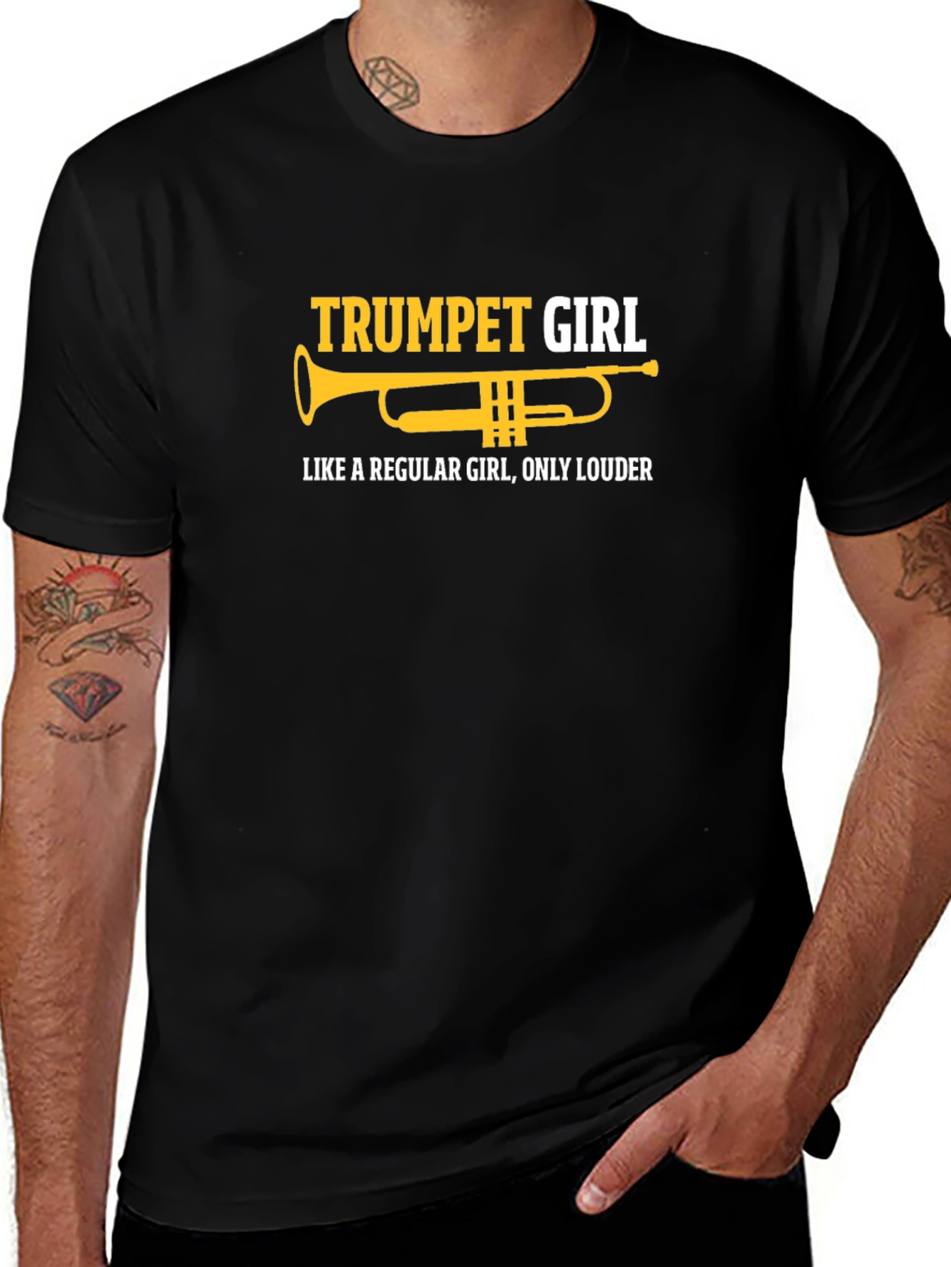 Variant 22 of Trumpet Girl T-Shirt - Like a Regular Girl, Only Louder!