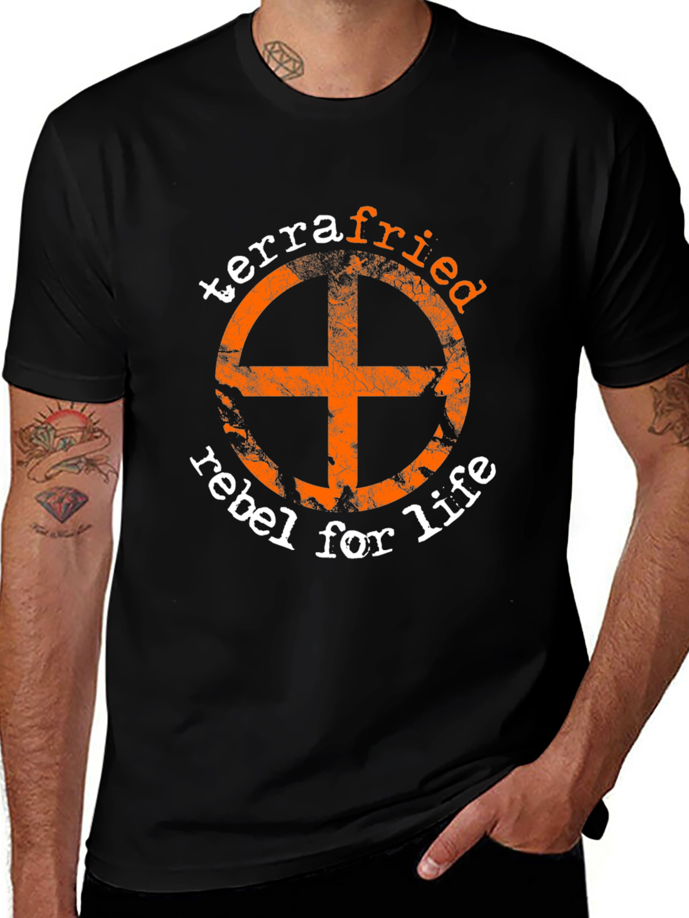 Variant 27 of Terra Fried Rebel Graphic Tee - Black Cotton