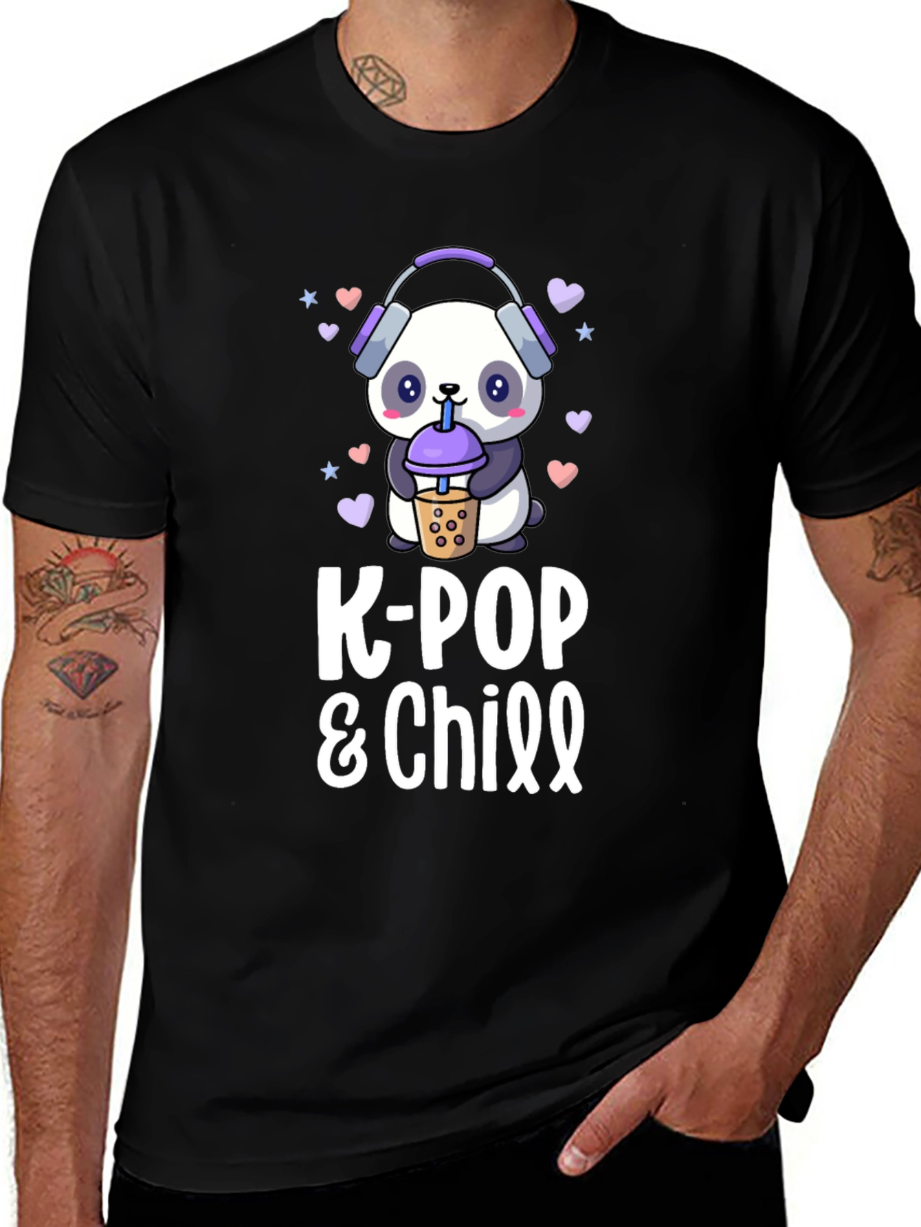 K-Pop & Chill Panda T-Shirt