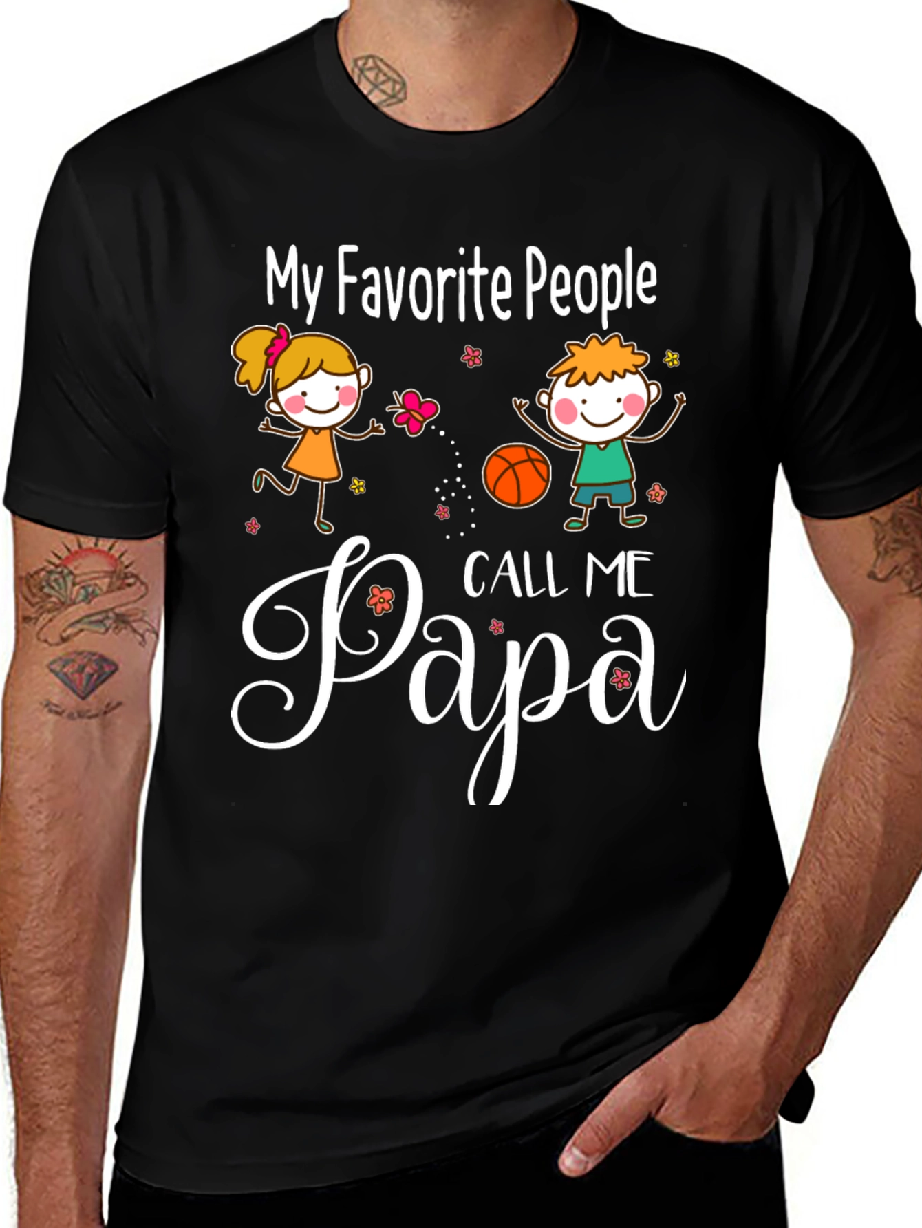 My Favorite People Call Me Papa Graphic T-Shirt