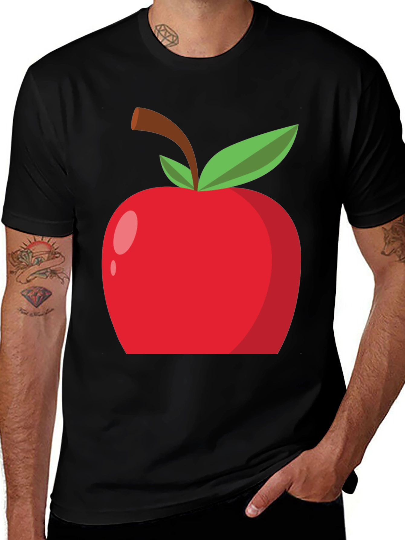 Variant 13 of Apple Graphic Tee - Casual Style
