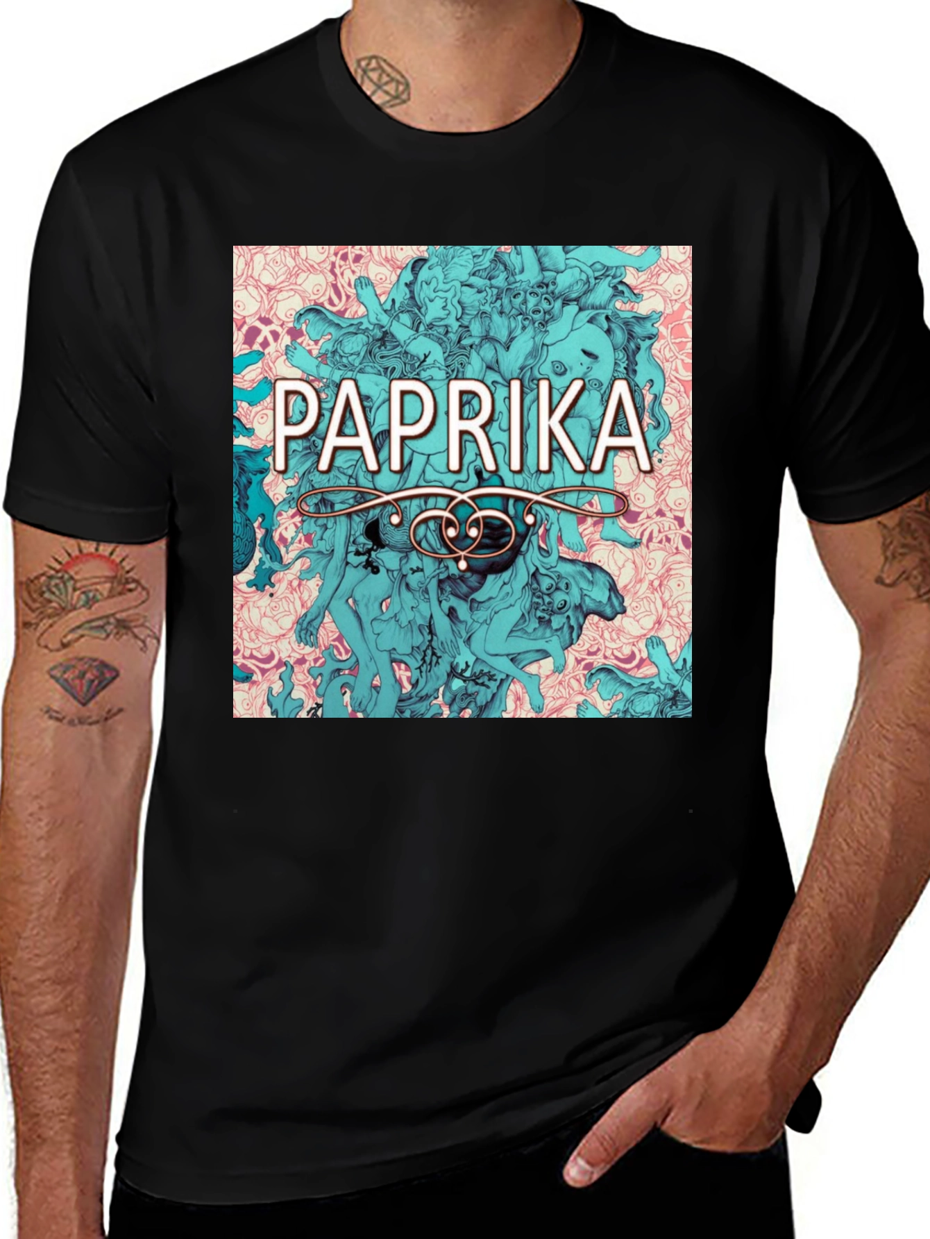 Variant 12 of Paprika Anime Graphic Tee - Stylish Black T-Shirt
