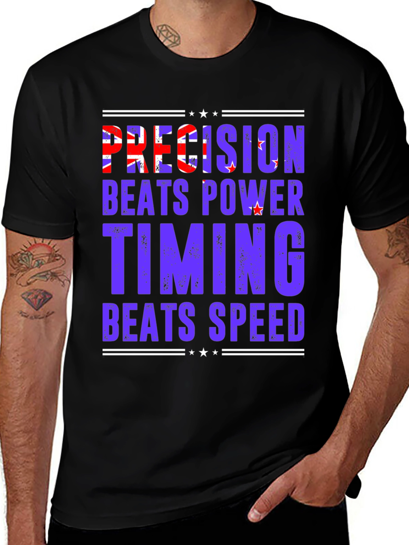 Variant 14 of Precision Beats Power Tee - Motivational T-Shirt