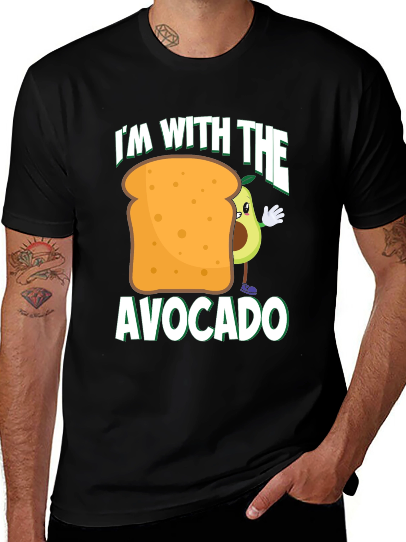 Variant 12 of I'm With The Avocado T-Shirt Funny Toast Tee