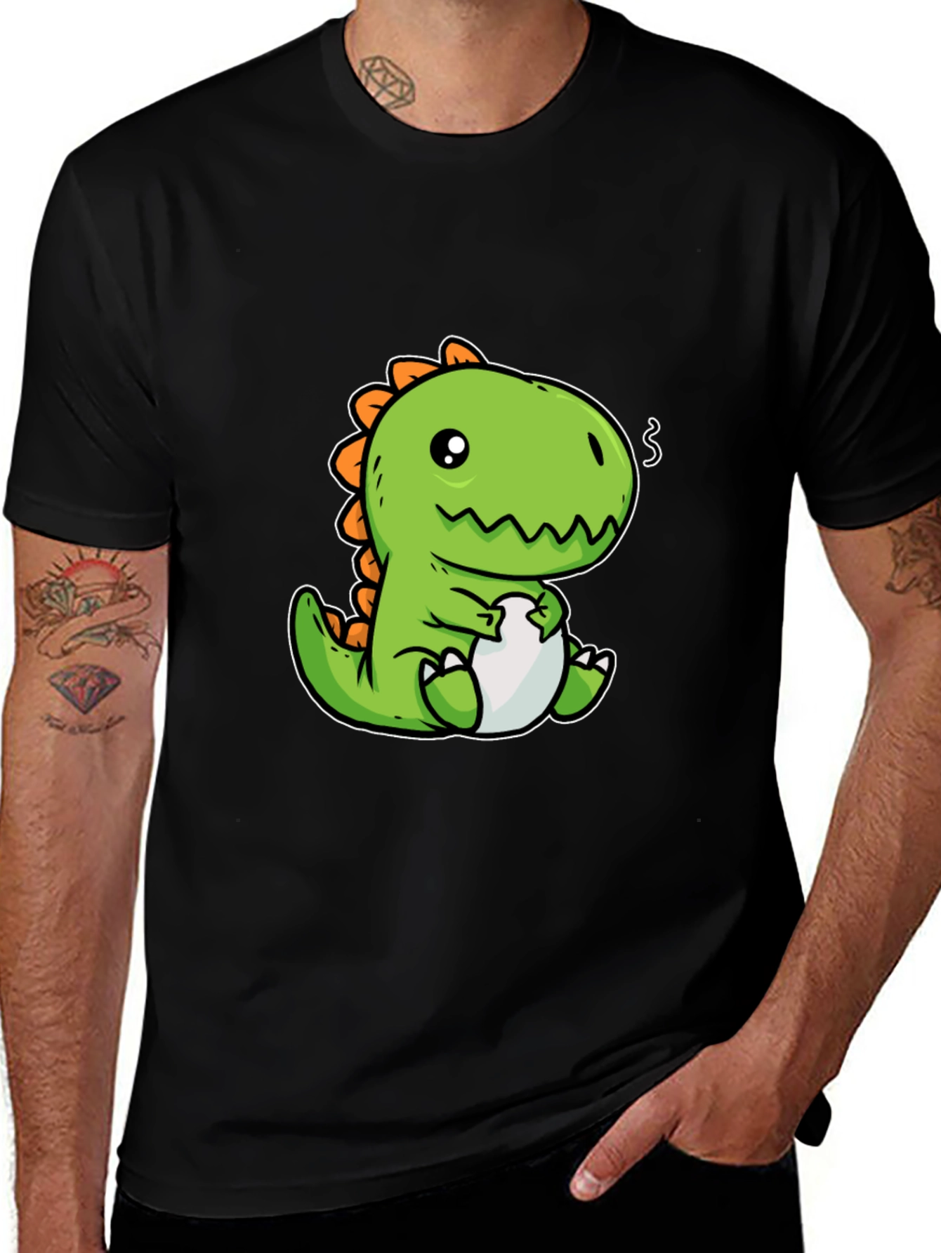 Variant 3 of Cute Cartoon Dinosaur Graphic T-Shirt