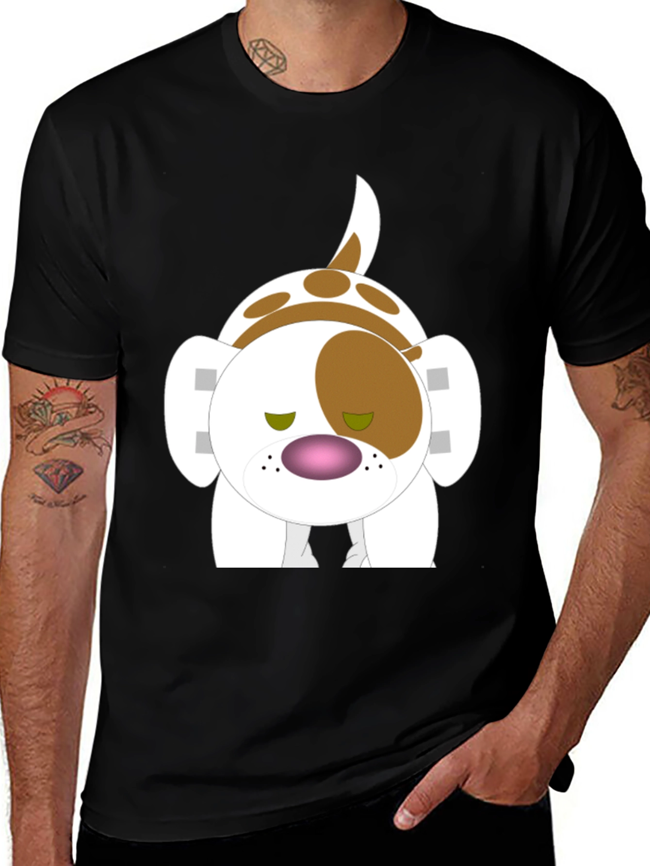 Variant 8 of Cartoon Dog Graphic Tee - Stylish Casual Wear