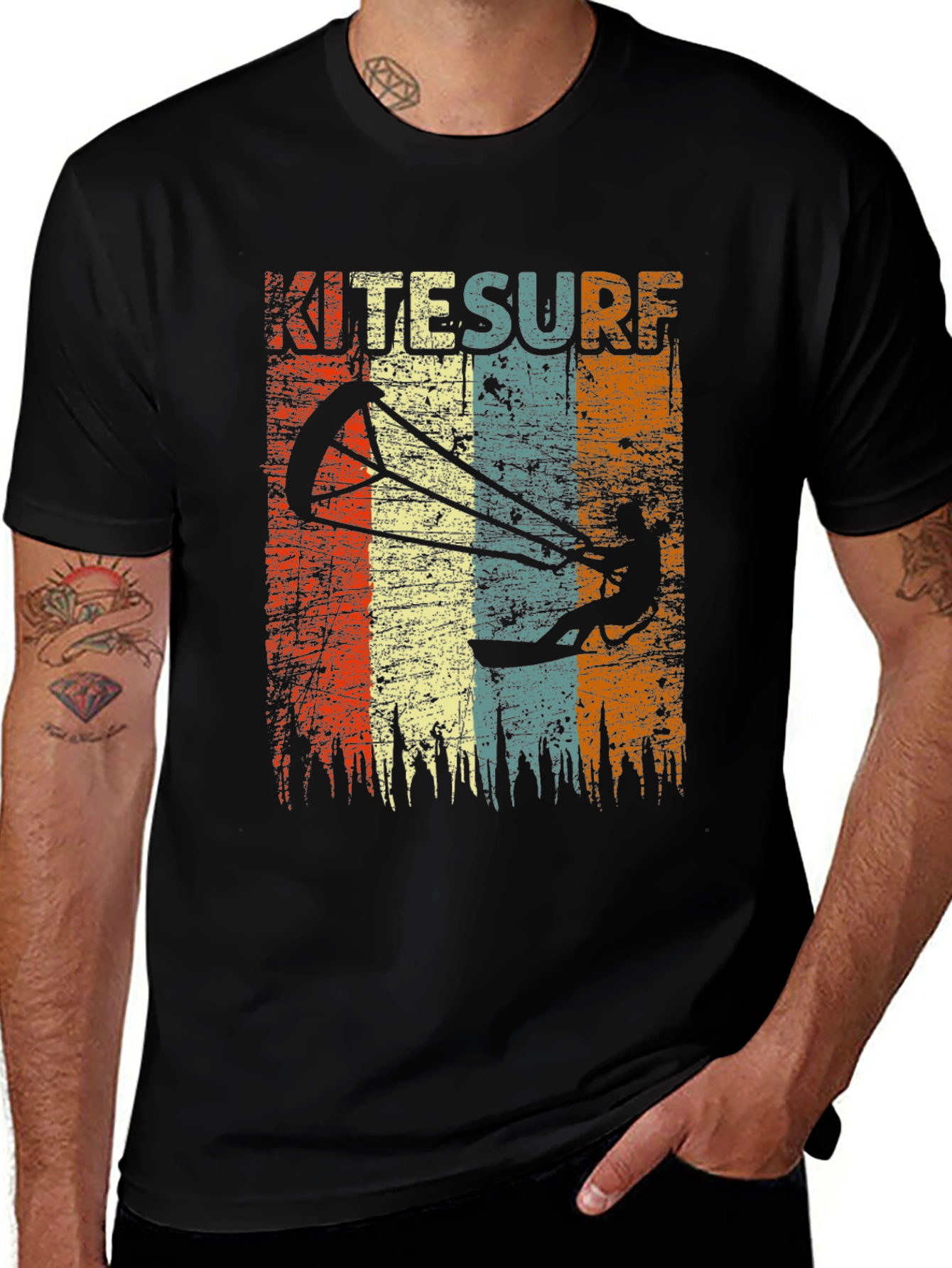 Variant 28 of Retro Kitesurf T-Shirt - Vintage Watersport Design