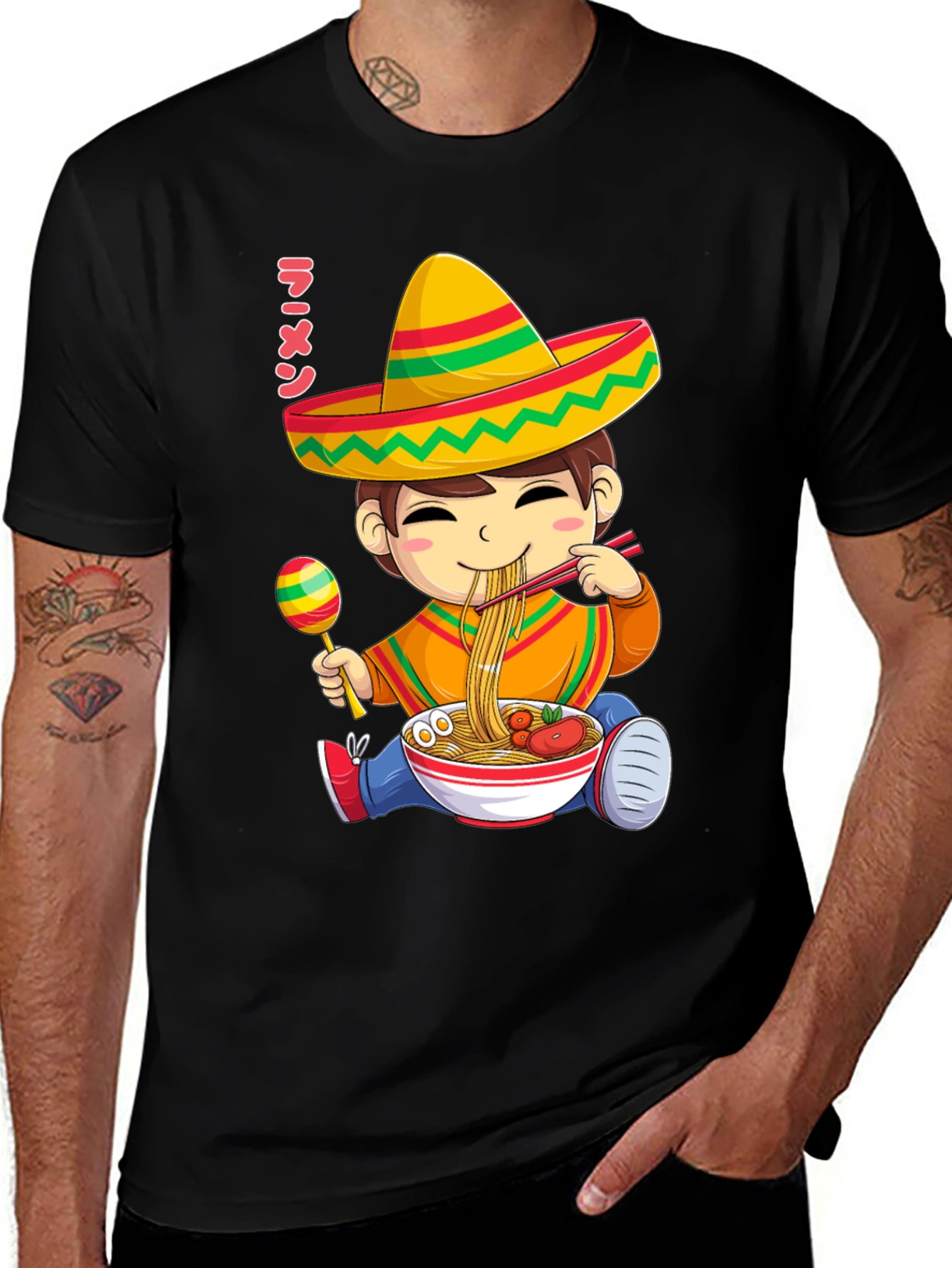 Variant 12 of Ramen Loving Mexican T-Shirt