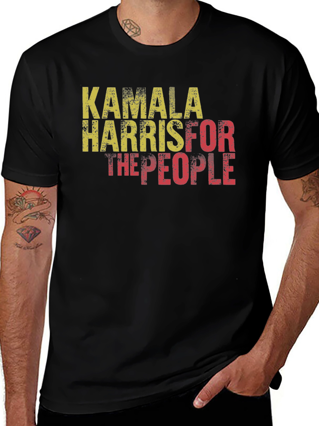 Black Kamala Harris For The People Black T-Shirt main image
