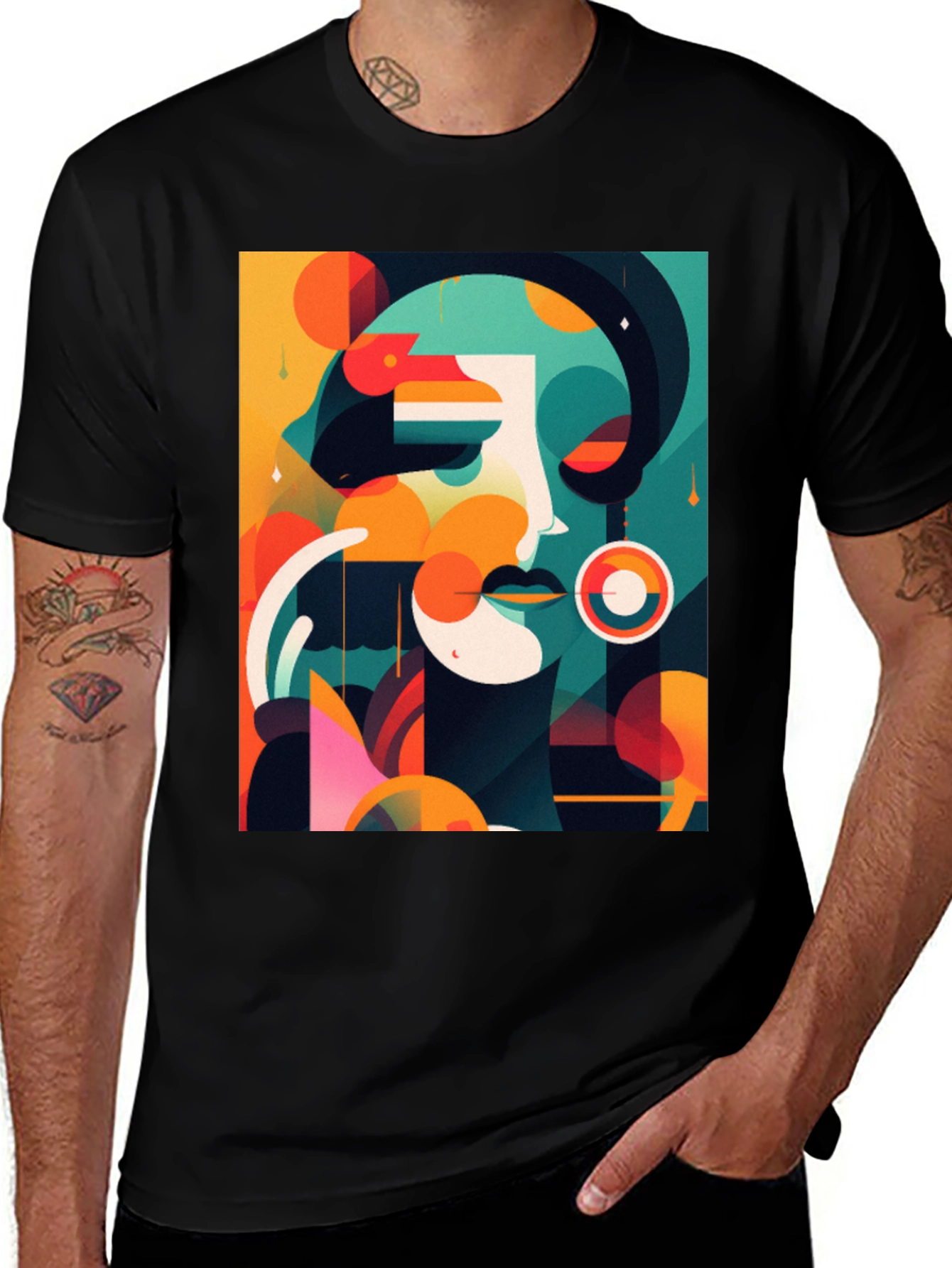 Variant 18 of Abstract Art Graphic Tee - Stylish Comfort