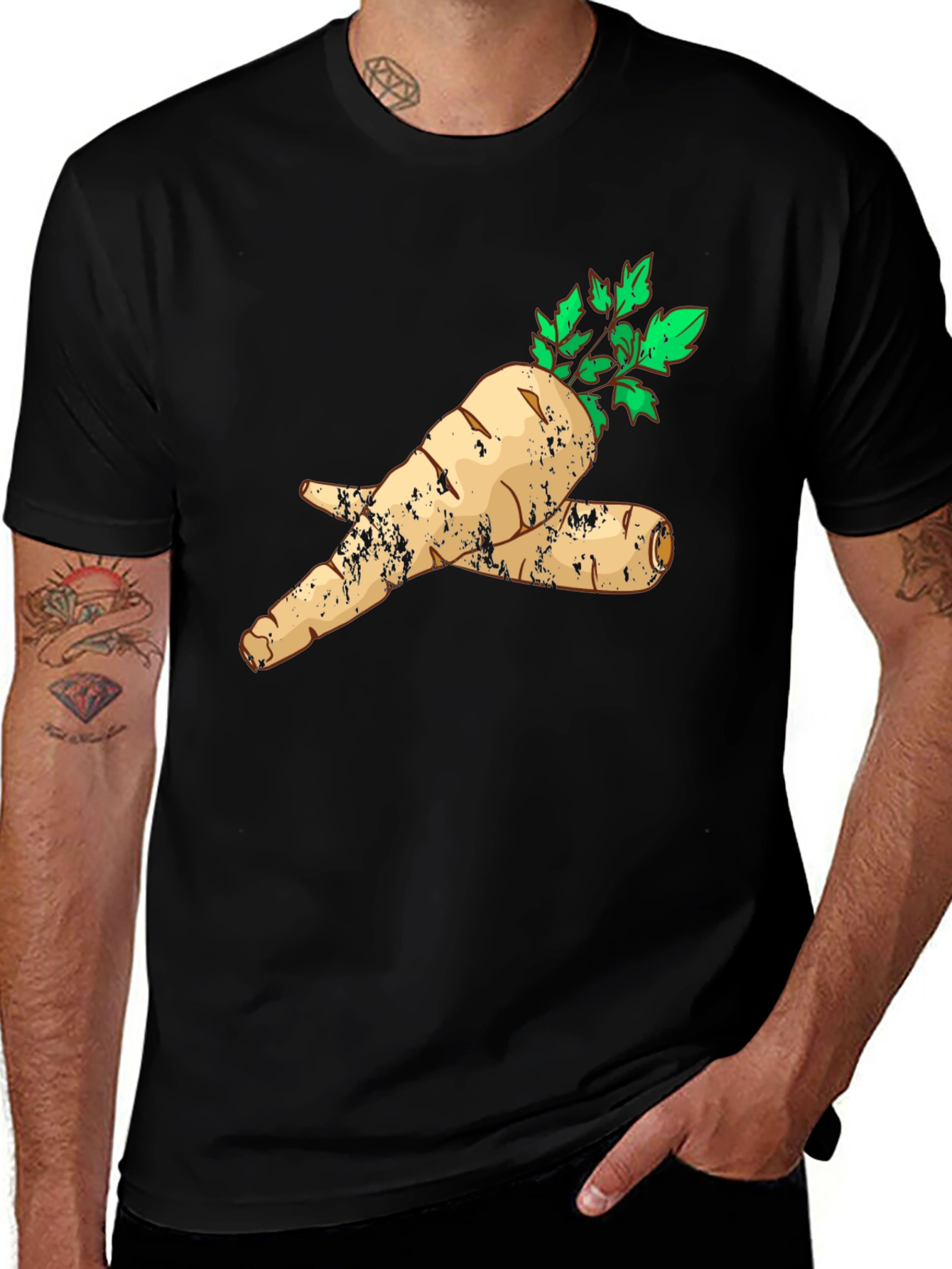 Variant 5 of Parsnip Graphic T-Shirt - Unique Vegetable Tee