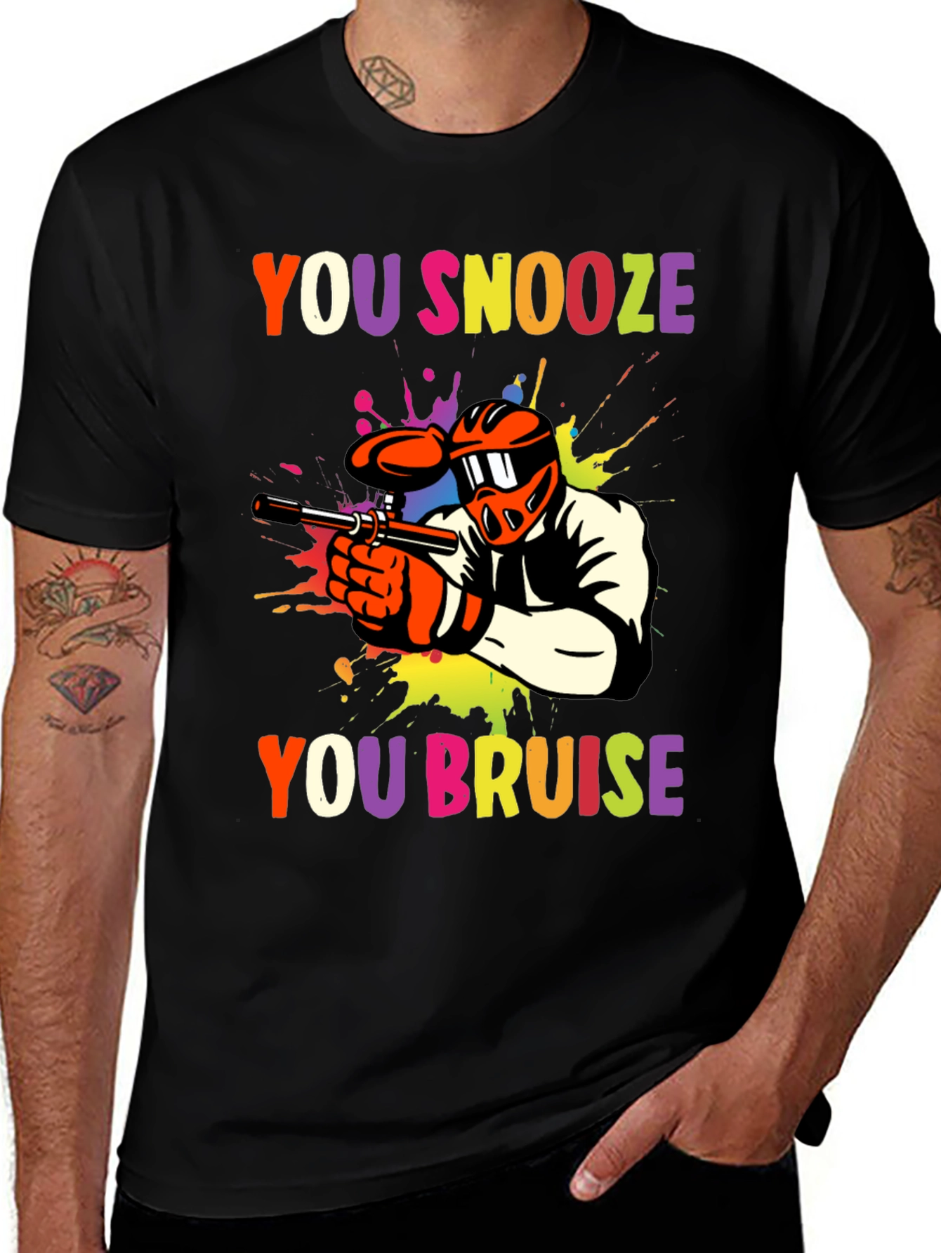 Variant 21 of You Snooze You Bruise Paintball Graphic Tee