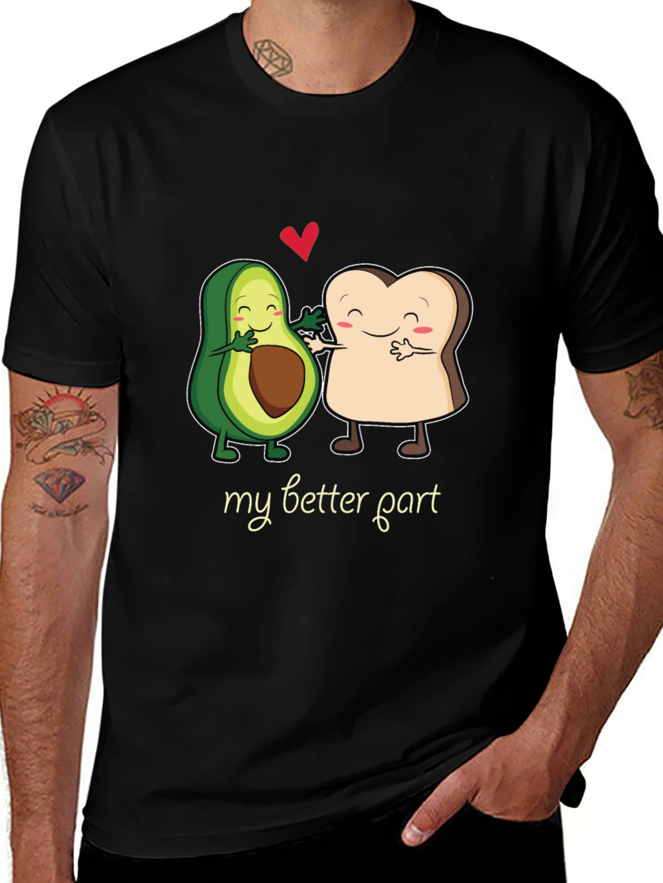 Avocado Toast My Better Part Graphic T-Shirt