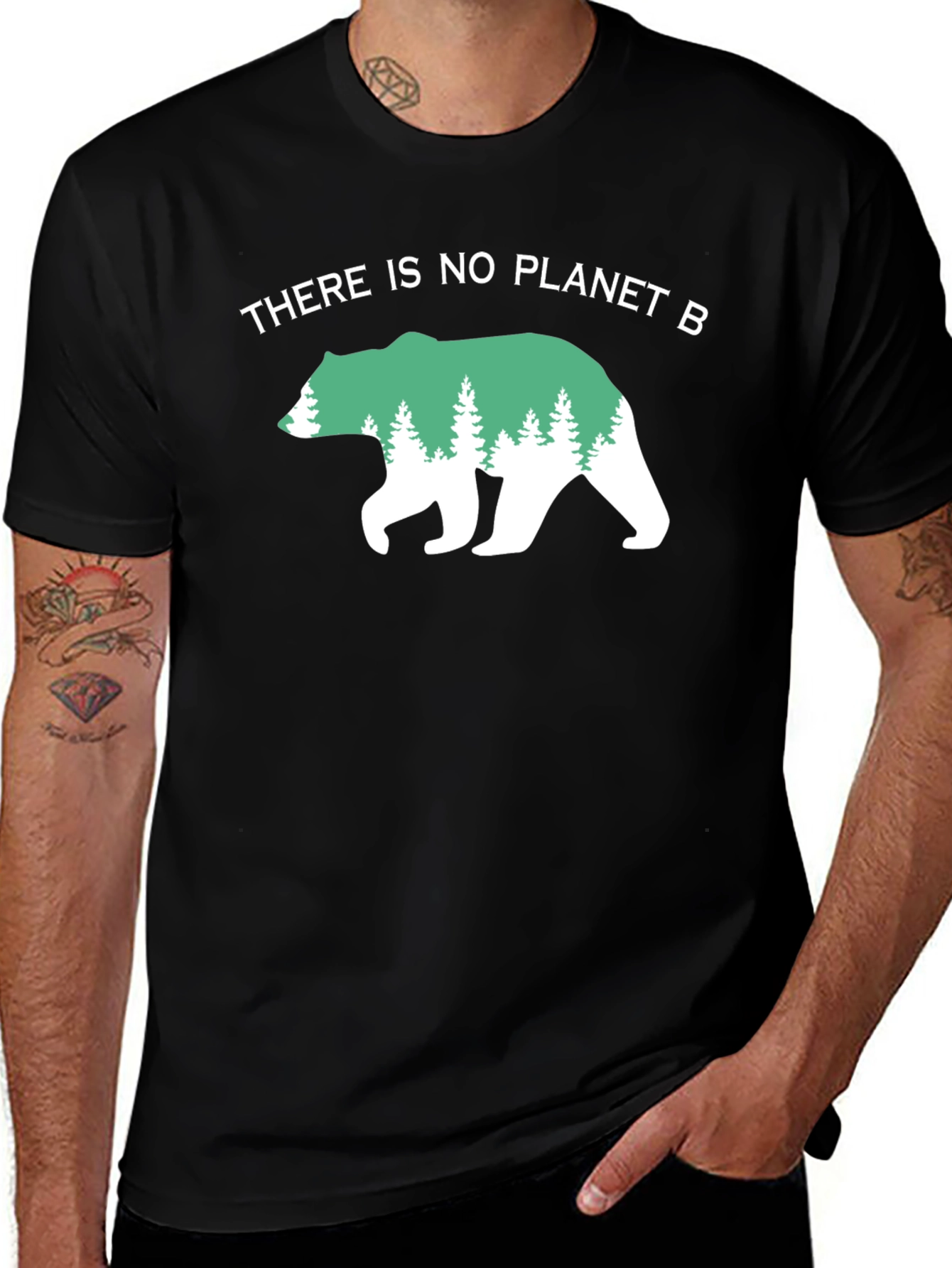 Eco-Friendly Bear Graphic T-Shirt