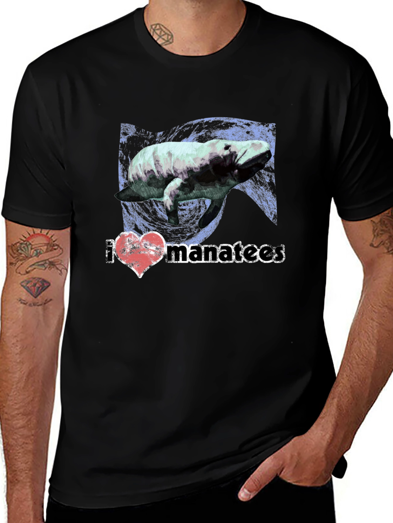 Variant 16 of I Love Manatees T-Shirt - Unique Graphic Tee