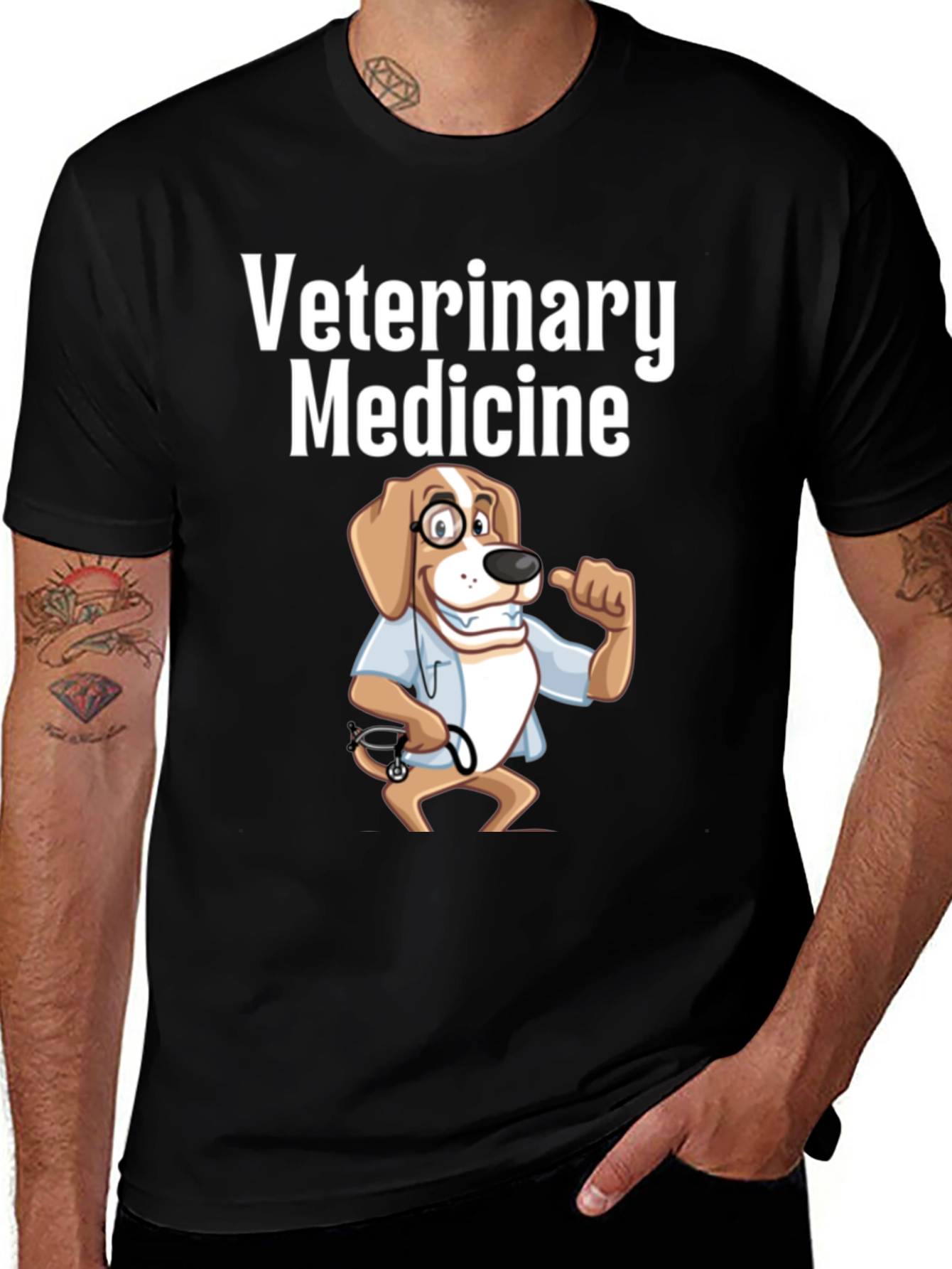 Variant 18 of Veterinary Medicine Dog Cartoon T-Shirt