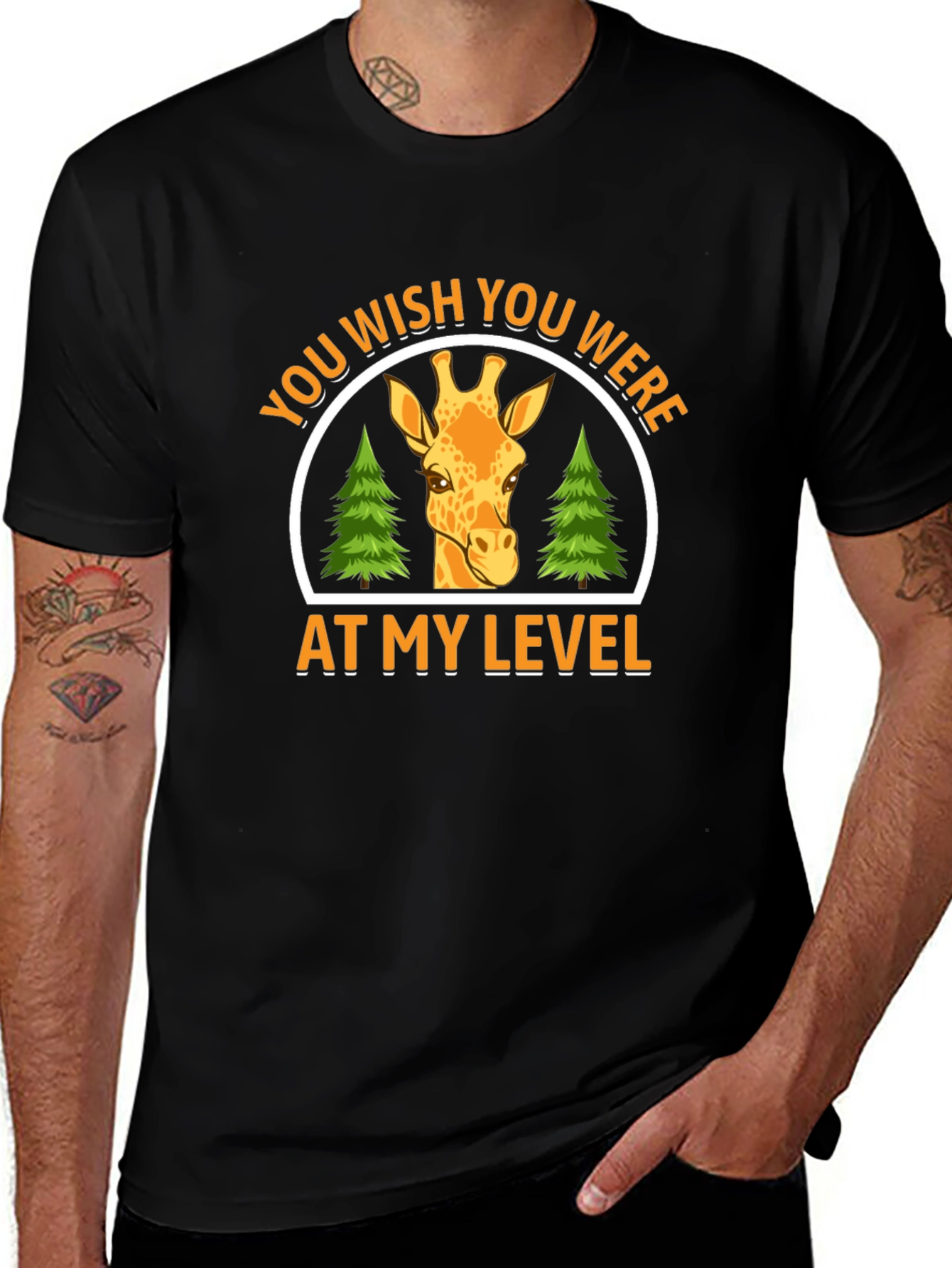 Variant 29 of Giraffe "At My Level" Graphic Tee
