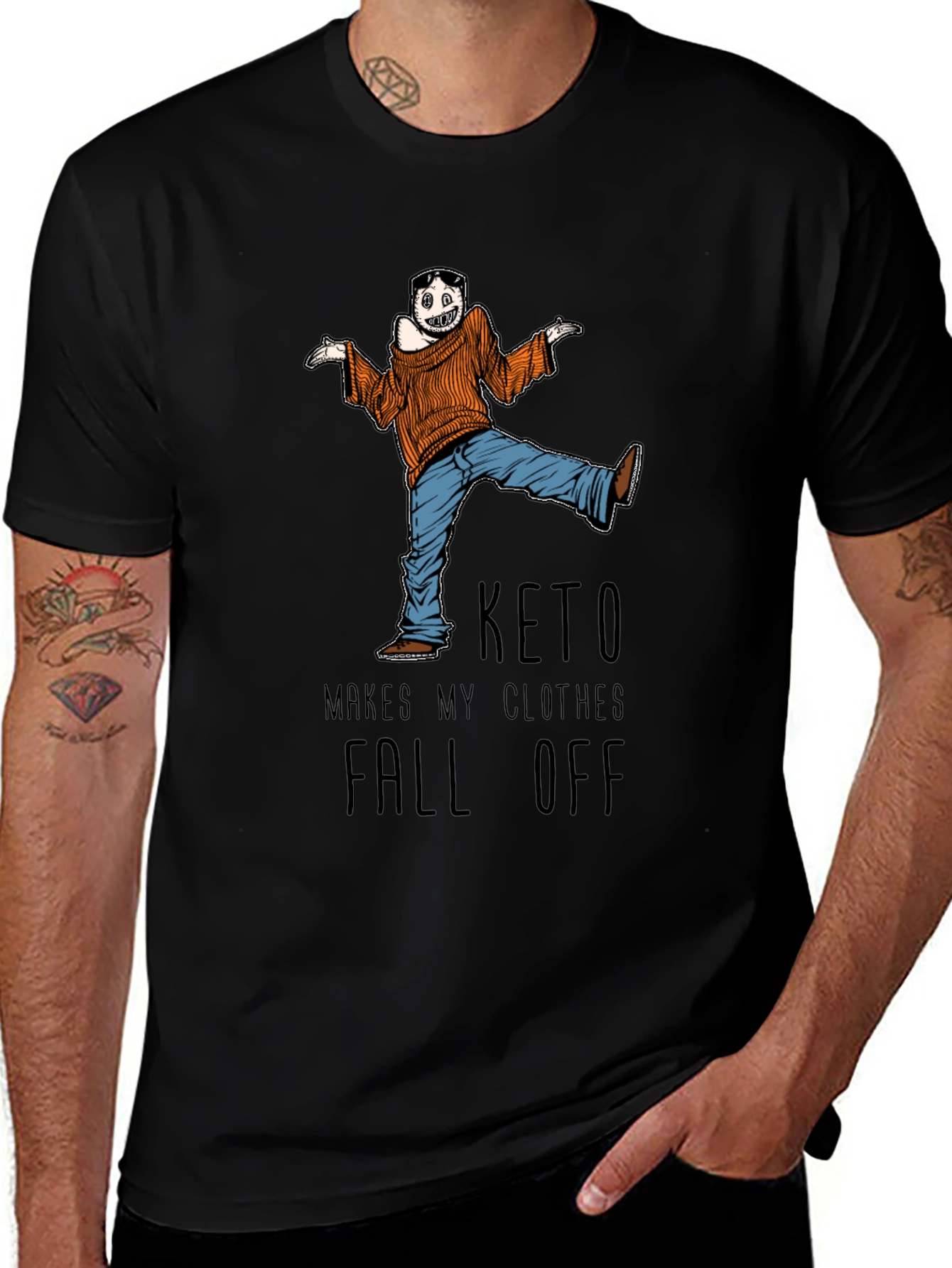 Variant 7 of Keto Makes My Clothes Fall Off Men's Graphic Tee