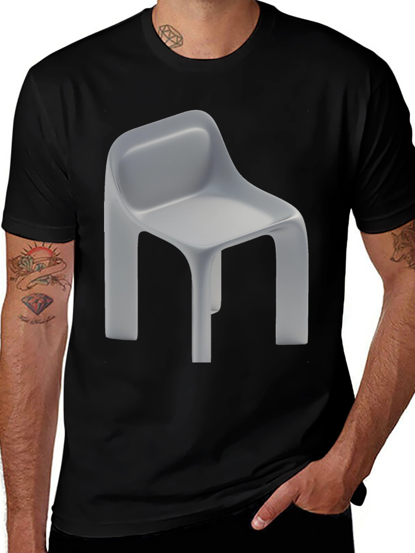 Variant 14 of Chair Graphic Tee - Modern Minimalist Design