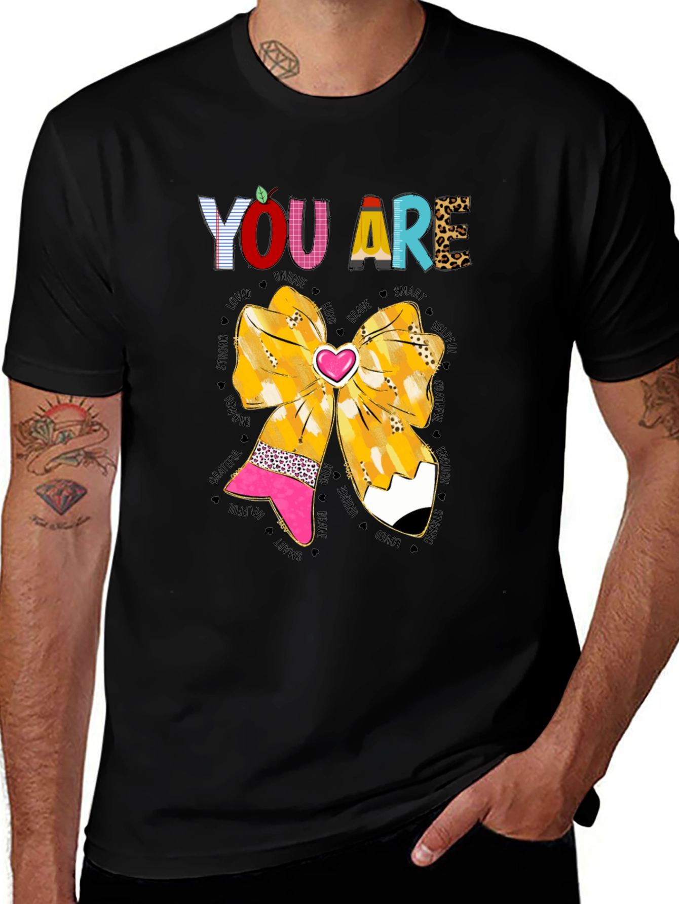 You Are T-Shirt Teacher Pencil Bow