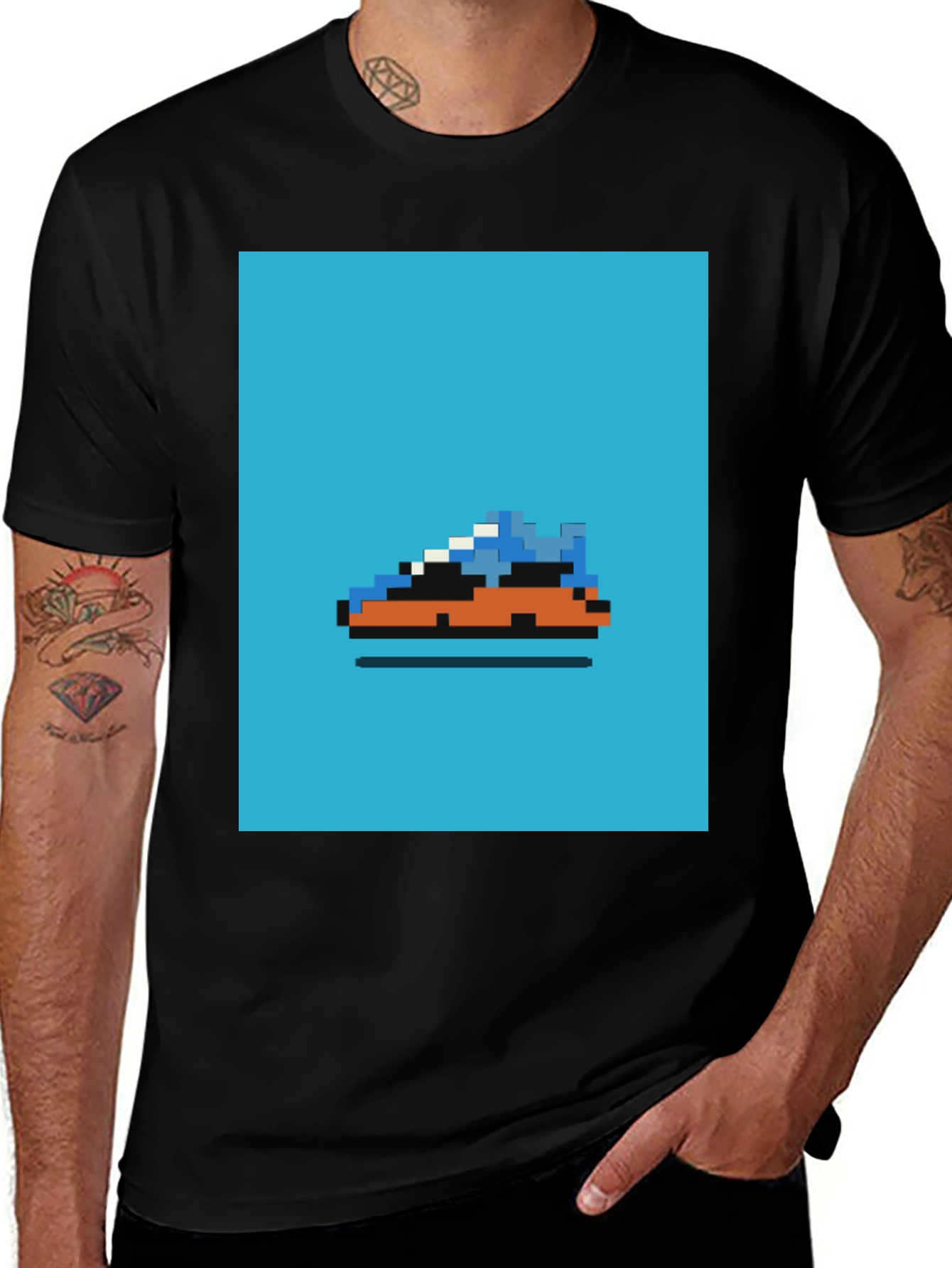 Variant 7 of Pixel Sneaker T-Shirt - Retro Gaming Style