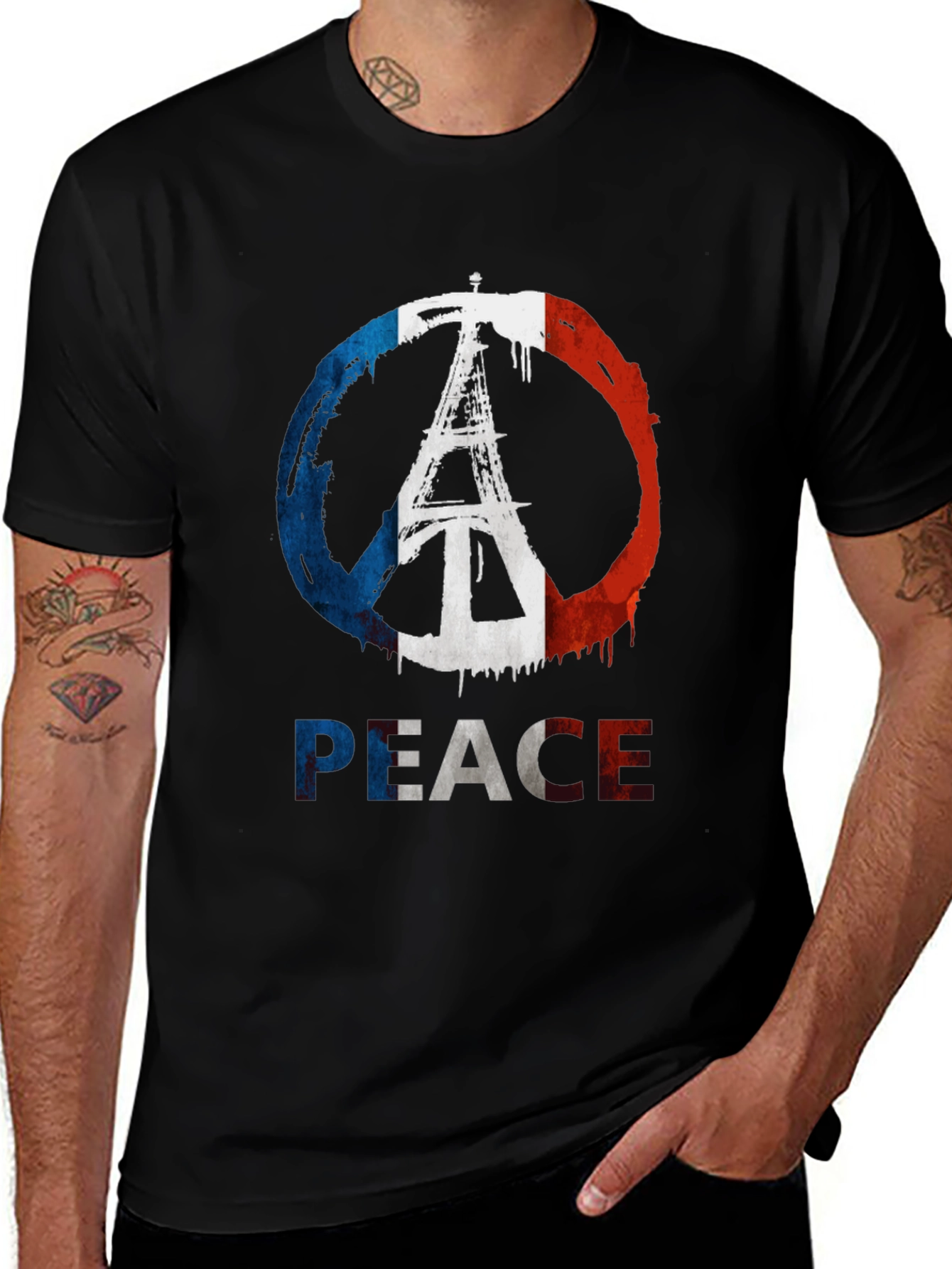 Variant 10 of Peace Paris Eiffel Tower T-Shirt