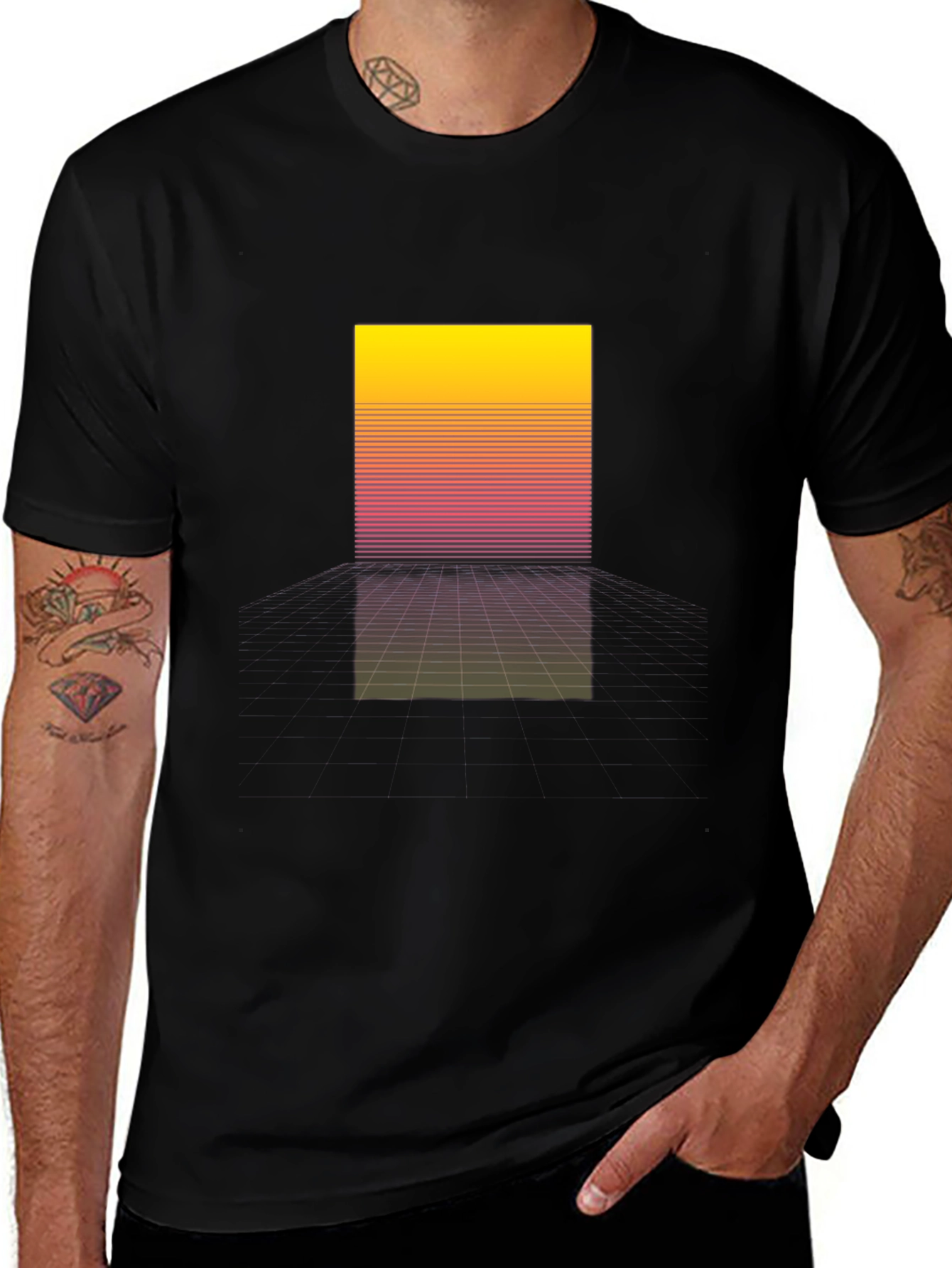 Variant 10 of Retro Sunset Graphic T-Shirt - Vintage Style Tee