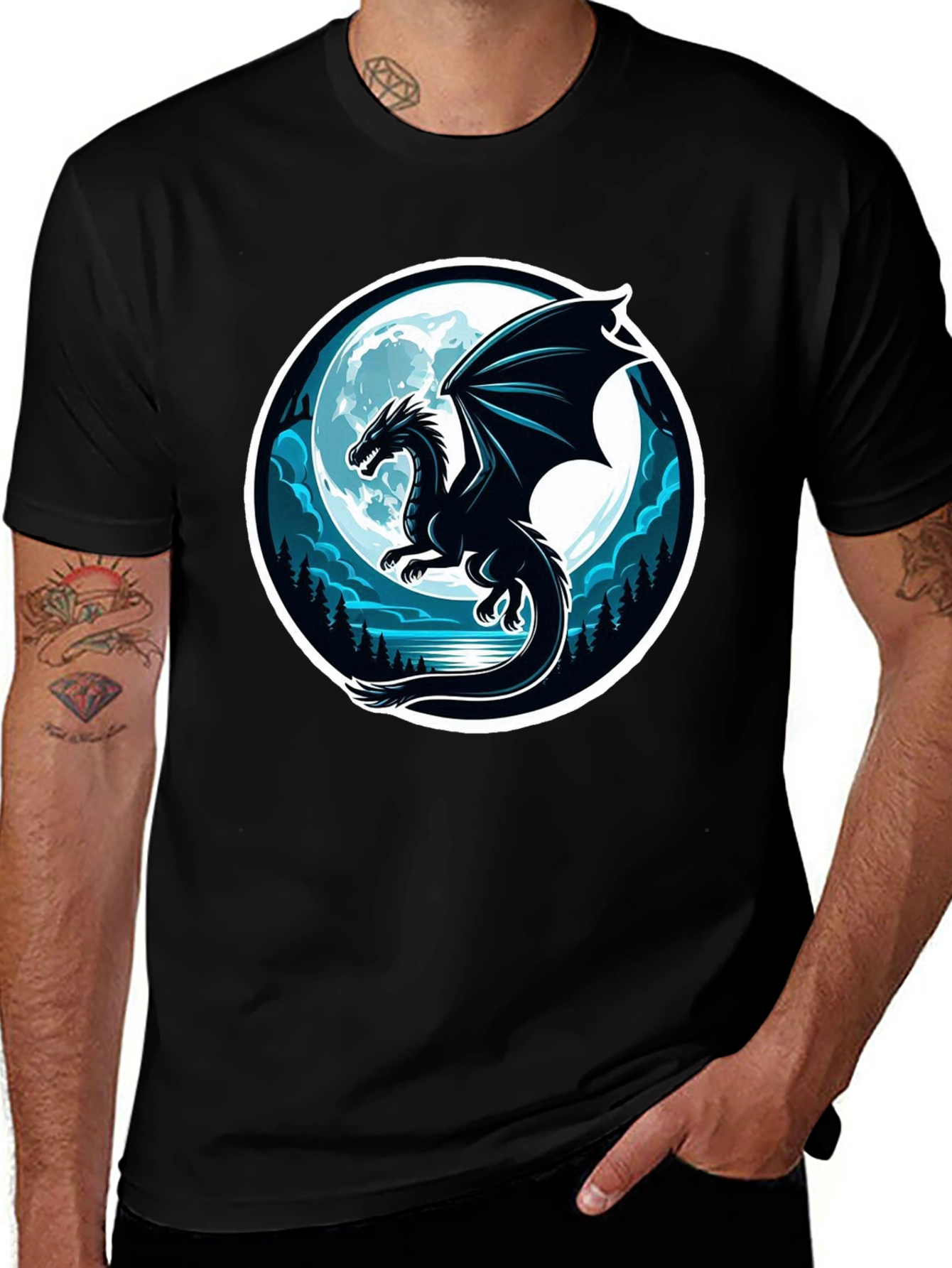 Variant 14 of Dragon Moon Graphic Tee