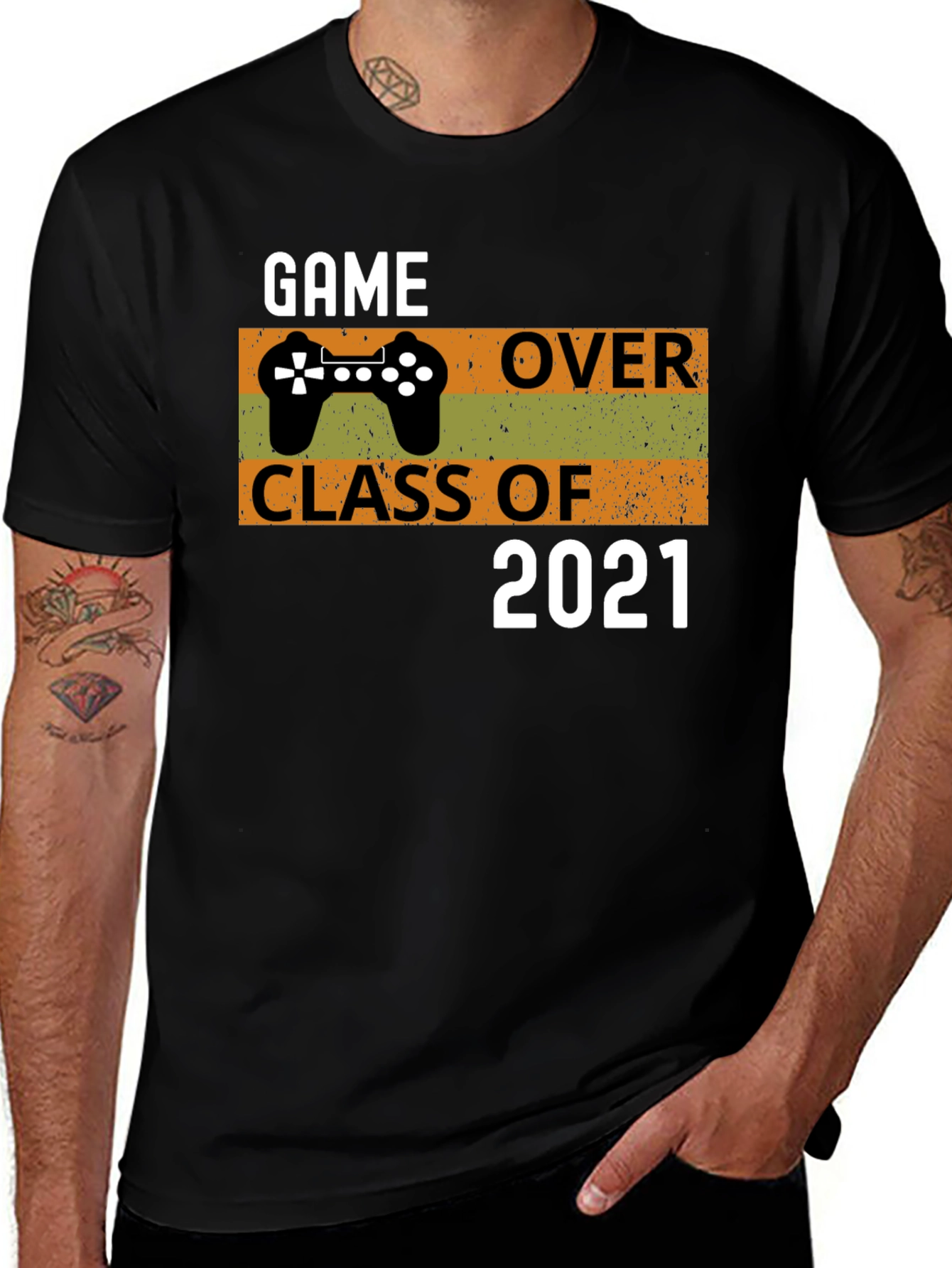 Variant 22 of Game Over Class of 2021 Graduation T-Shirt