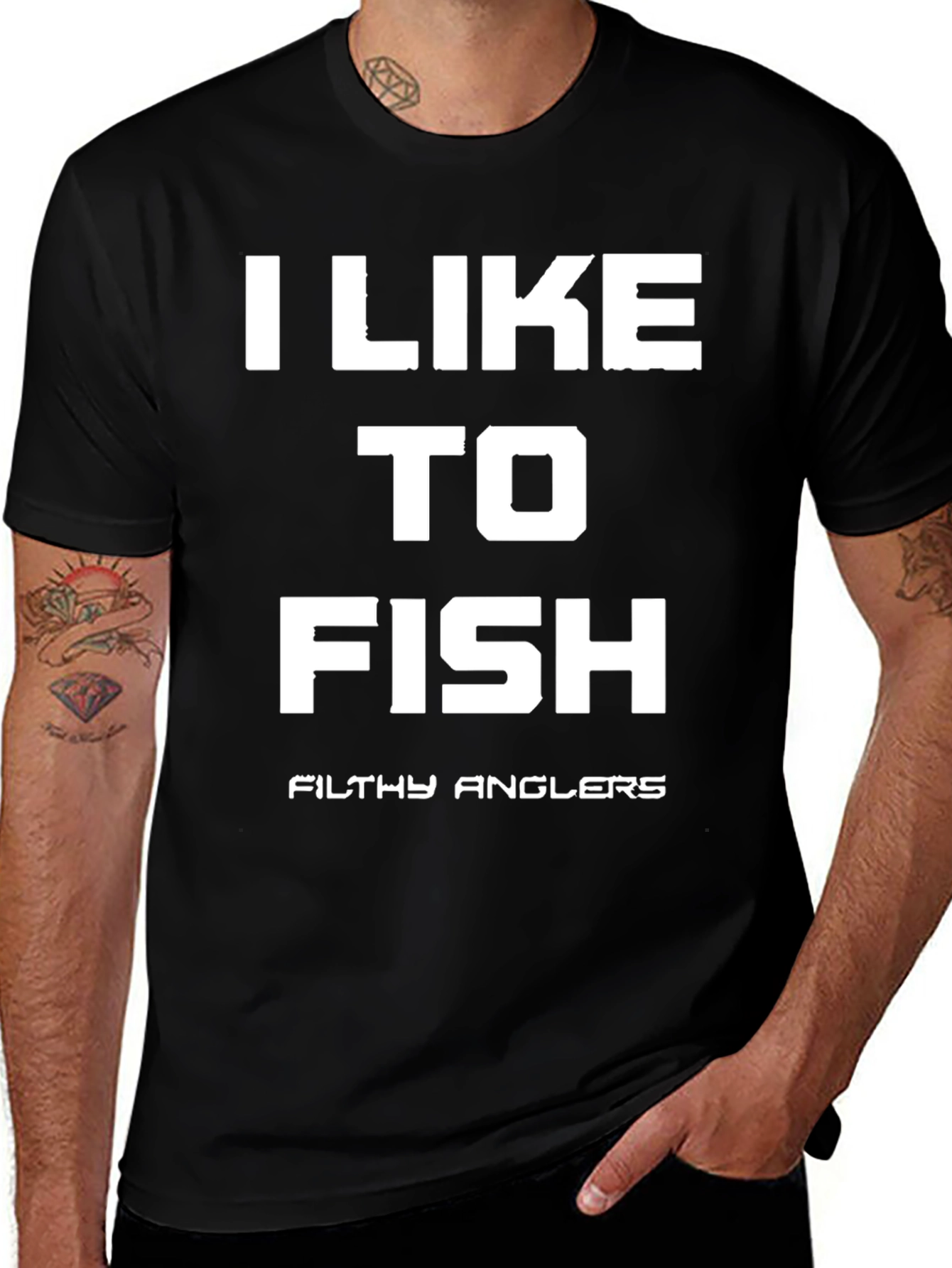 Variant 6 of I Like to Fish - Funny Angler T-Shirt