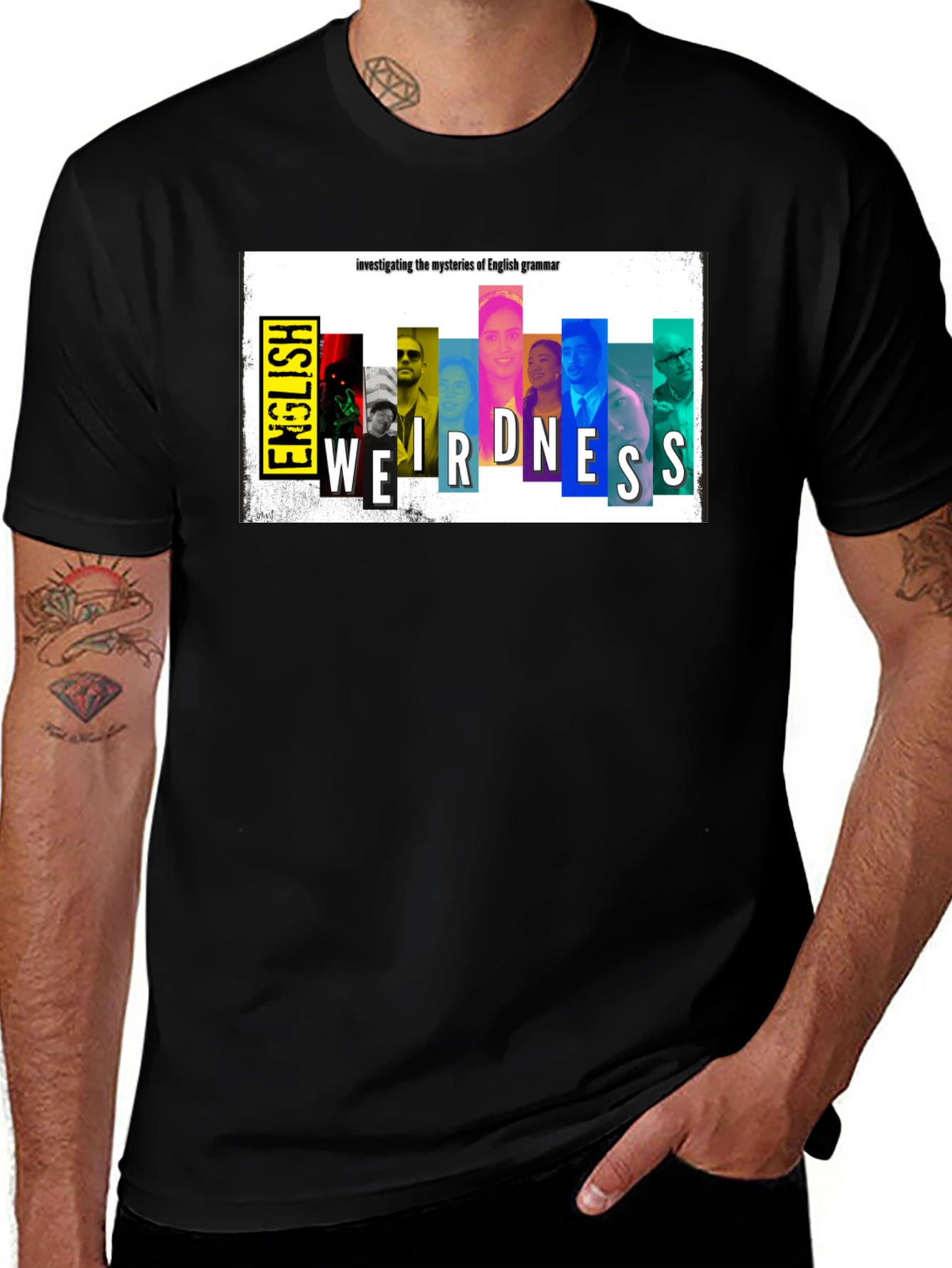 Variant 23 of English Weirdness T-Shirt: Grammar Mysteries Tee